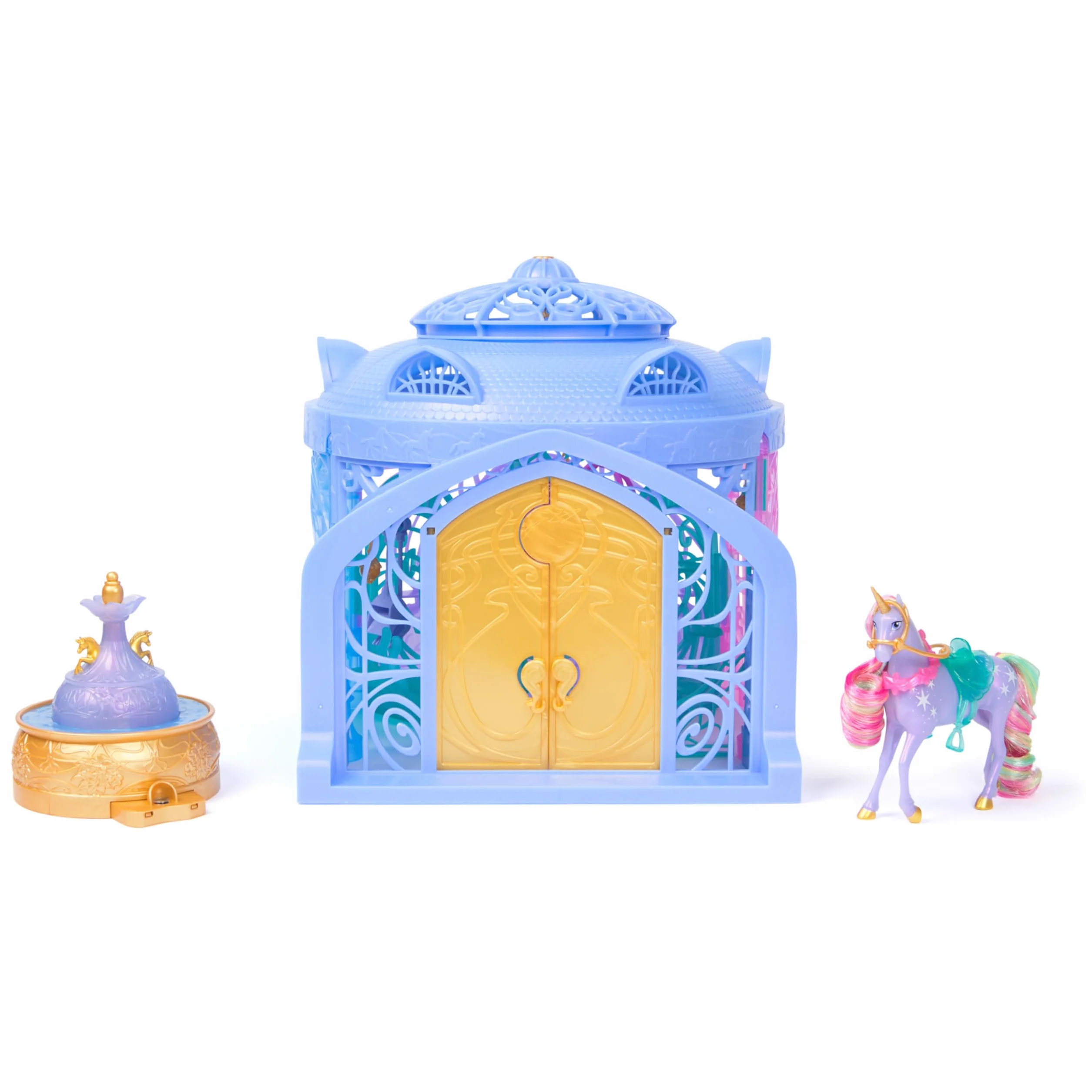 Unicorn Academy 6072449 Small Dolls Stable Playset, wielokolorowy
