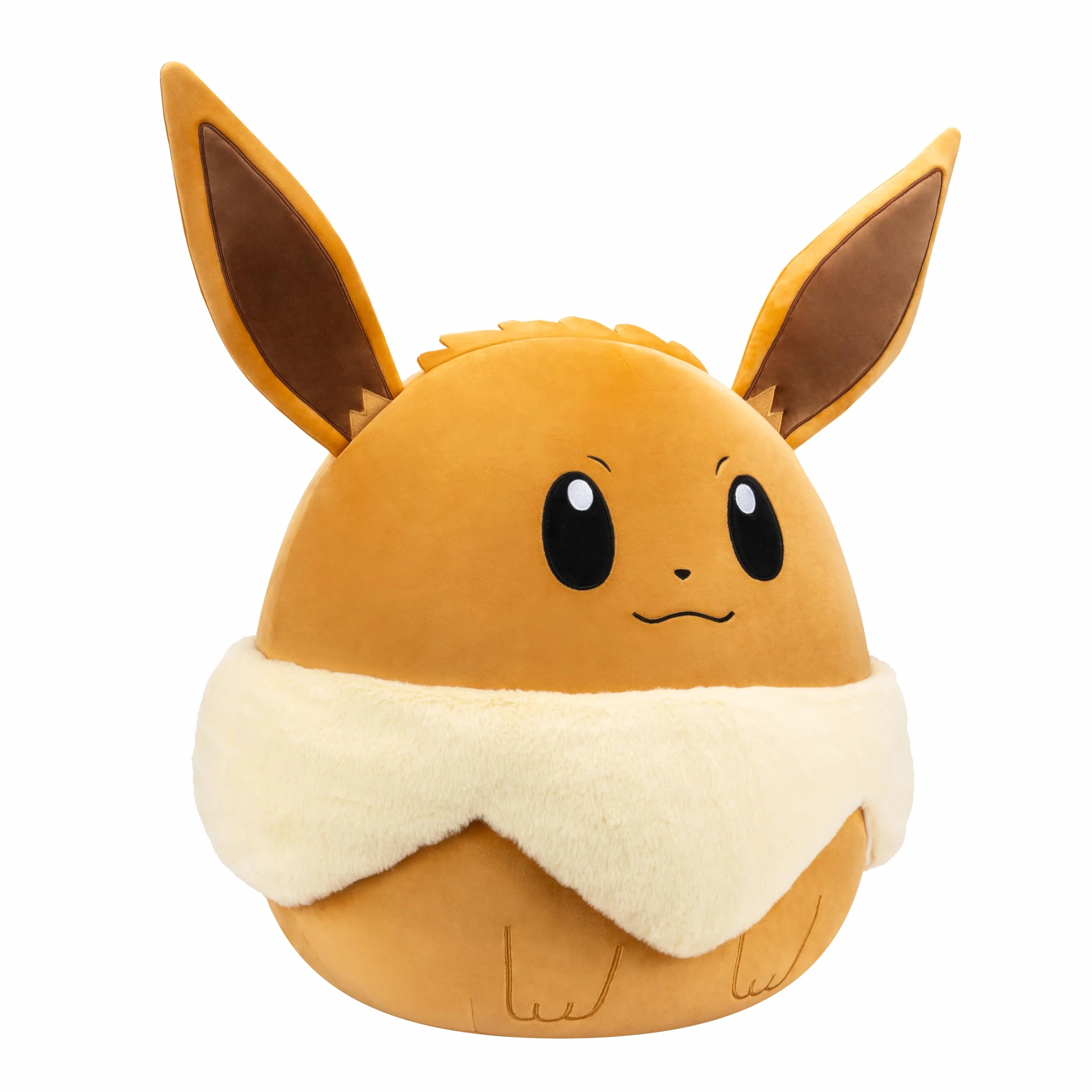 Pokemon Squishmallows - 50 cm Eevee - 20" inch brown/white stuffed plush toy - official Pokémon toy for children 2+ years.