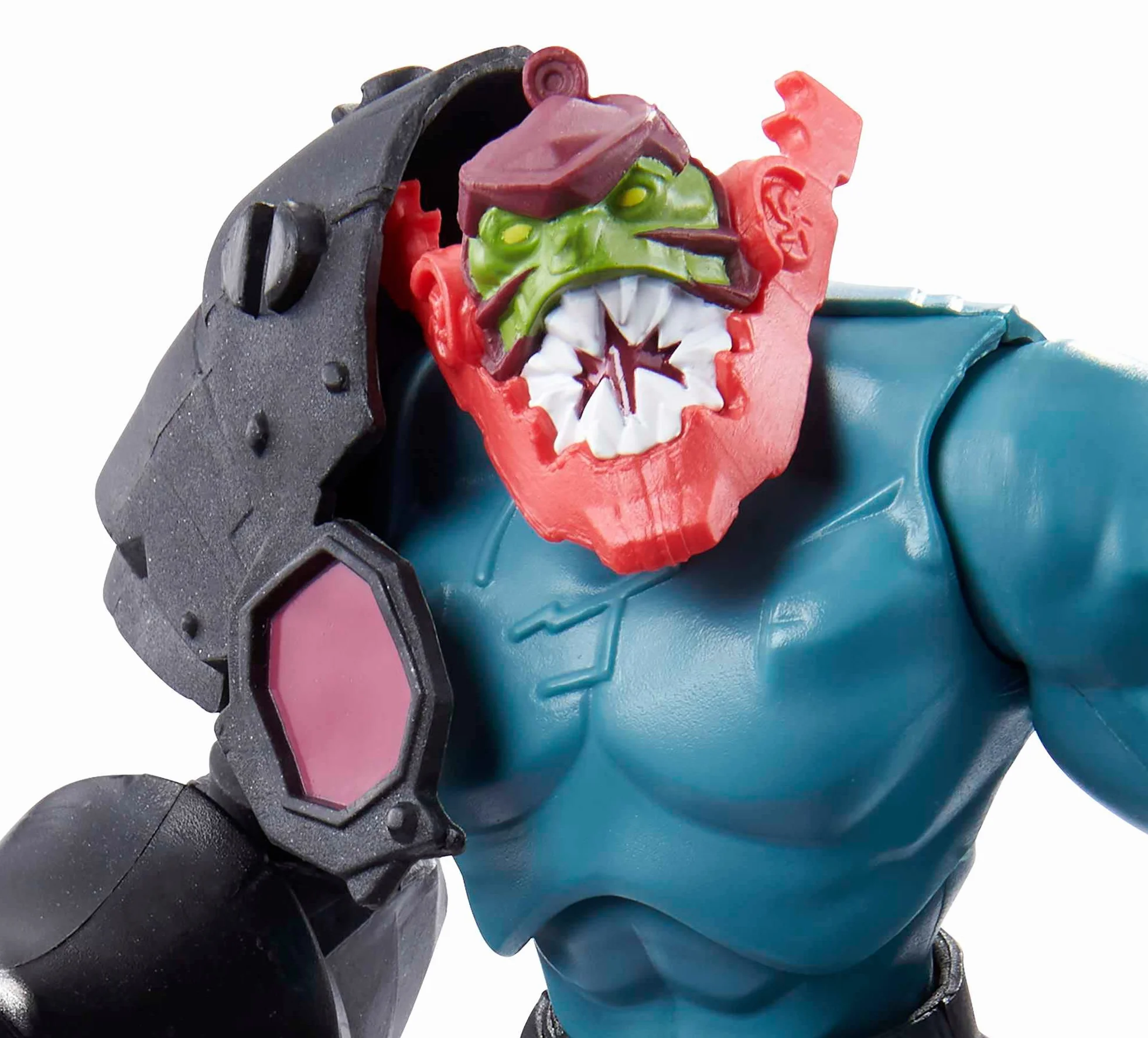 He-Man i władcy wszechświata Żelaznoszczęki Figurka podstawowa z ruchomymi punktami + akcesorium, inspirowana serialem animowanym, prezent dla dzieci od 4 roku życia, HBL69