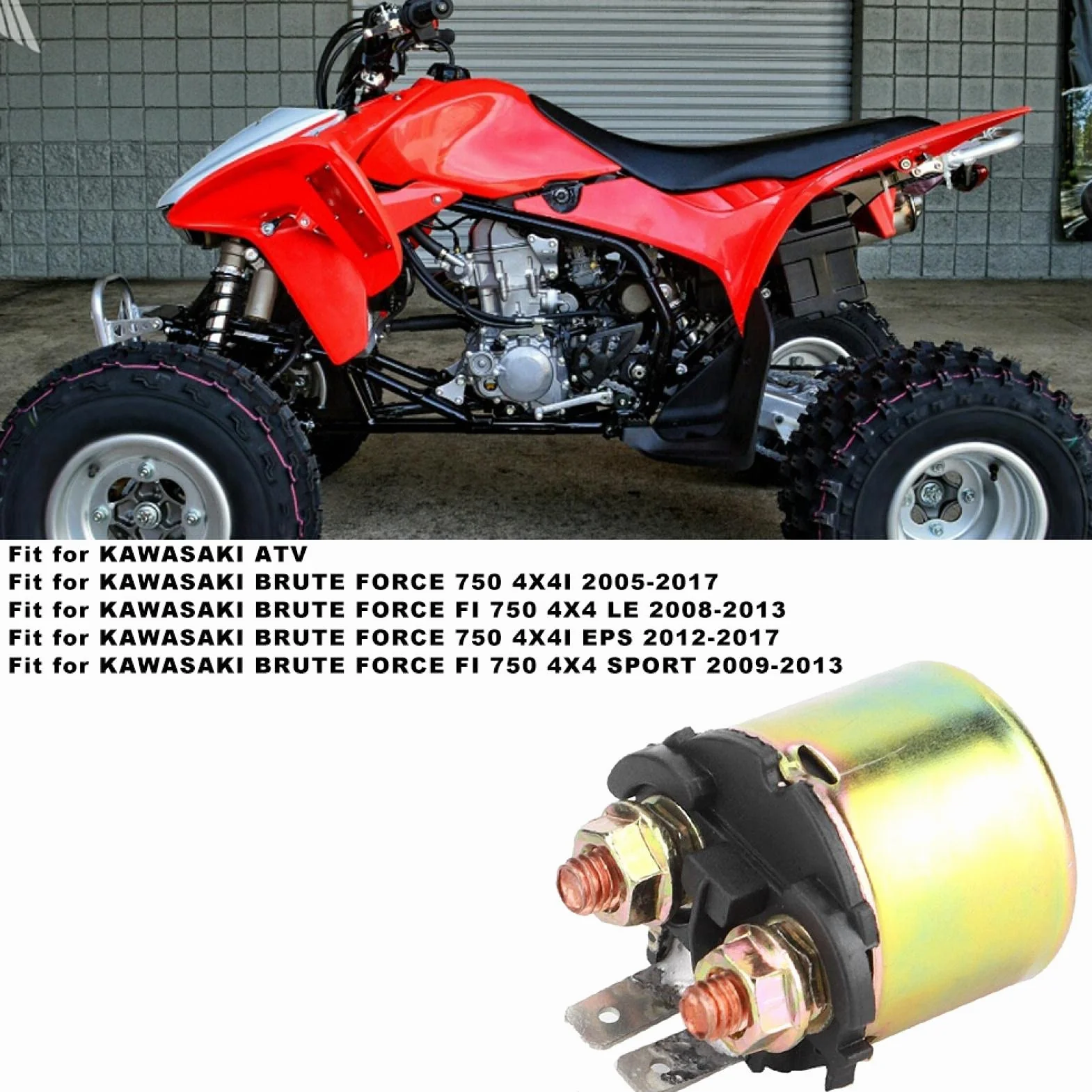 Elektromagnes przekaźnika rozrusznika pasuje do ATV/BRUTE FORCE 750 4X4I 2005-2017 itp