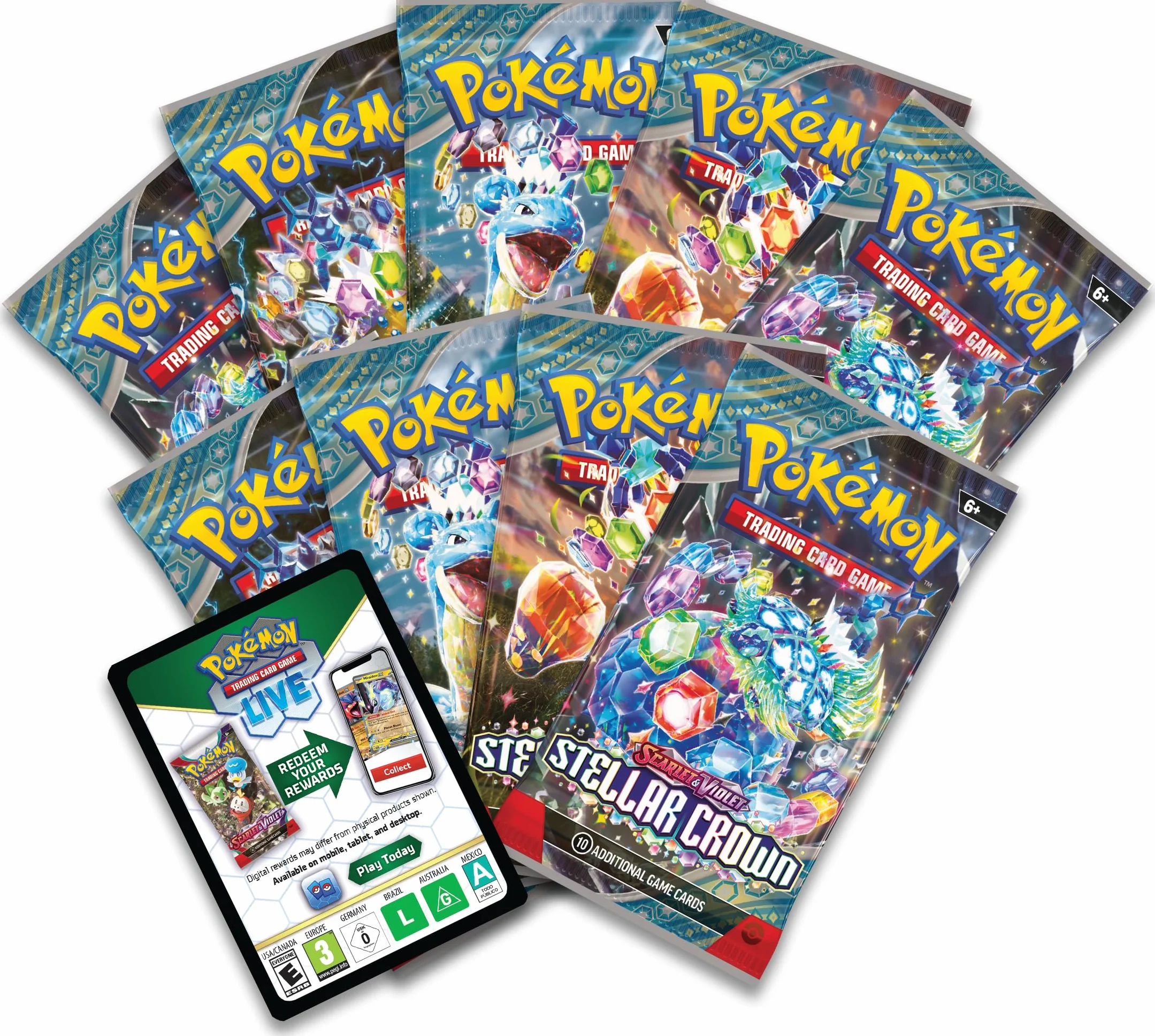 Pokémon TCG: Scarlet & Violet — Stellar Crown Elite Trainer Box (1 karta promocyjna, 9 wzmacniaczy i akcesoria premium)