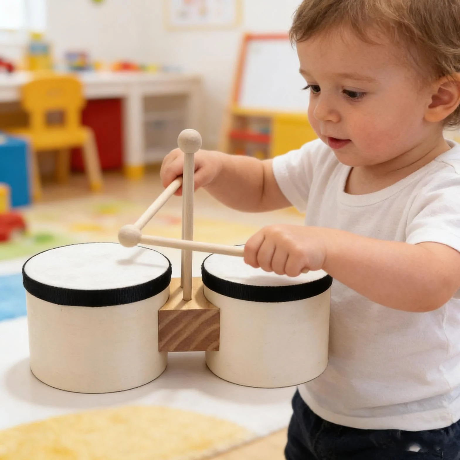 Zestaw perkusji bongo dla dzieci, przenośny system instrumentów rytmowych, mini zestaw do zabawy, zestaw do treningu perkusyjnego dla dzieci, dla początkujących do nauki muzyki, na imprezę w