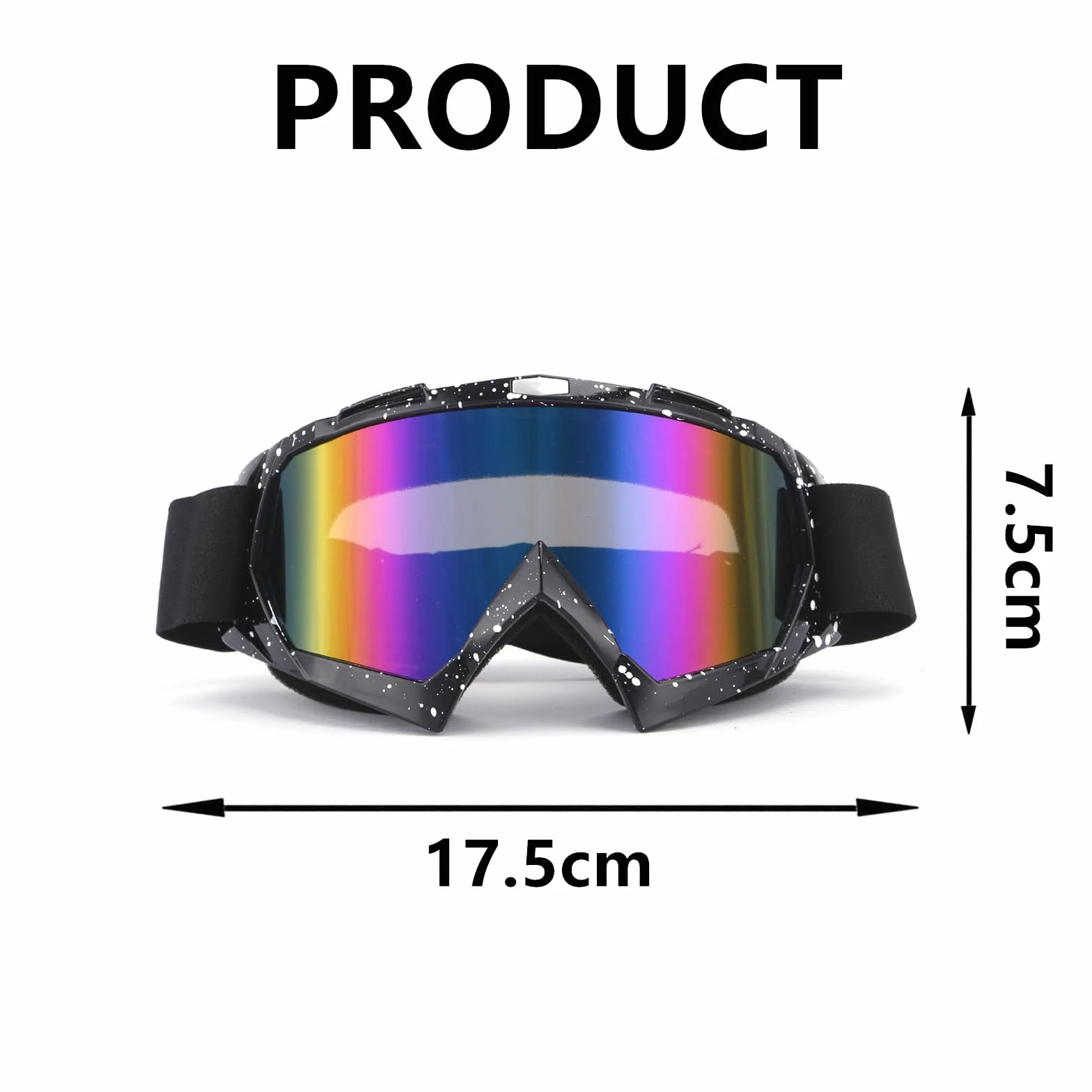 gotyou Okulary motocrossowe, motocyklowe, do jazdy na motocyklu, snowboardzie, snowboardzie, crossu, z wyściółką piankową, do uprawiania sportów na świeżym powietrzu