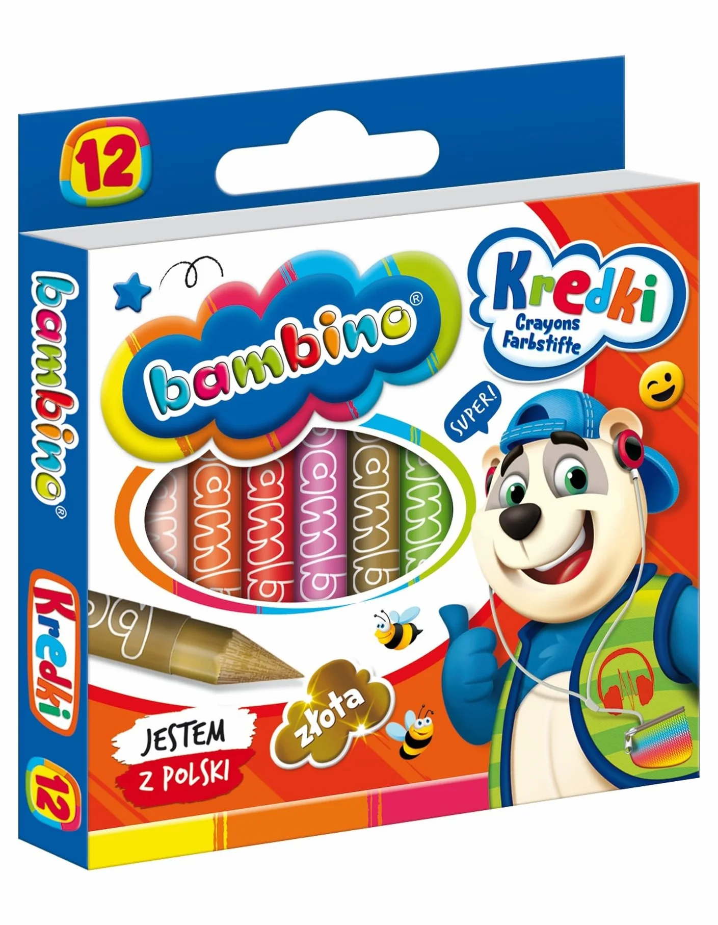 KREDKI 12 KOLORÓW BAMBINO