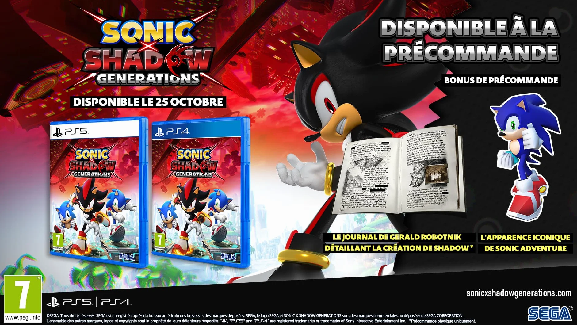 SEGA Gra wideo Playstation 4 Sonic X Shadow Generations (FR) – marka EAN: 5055277054428