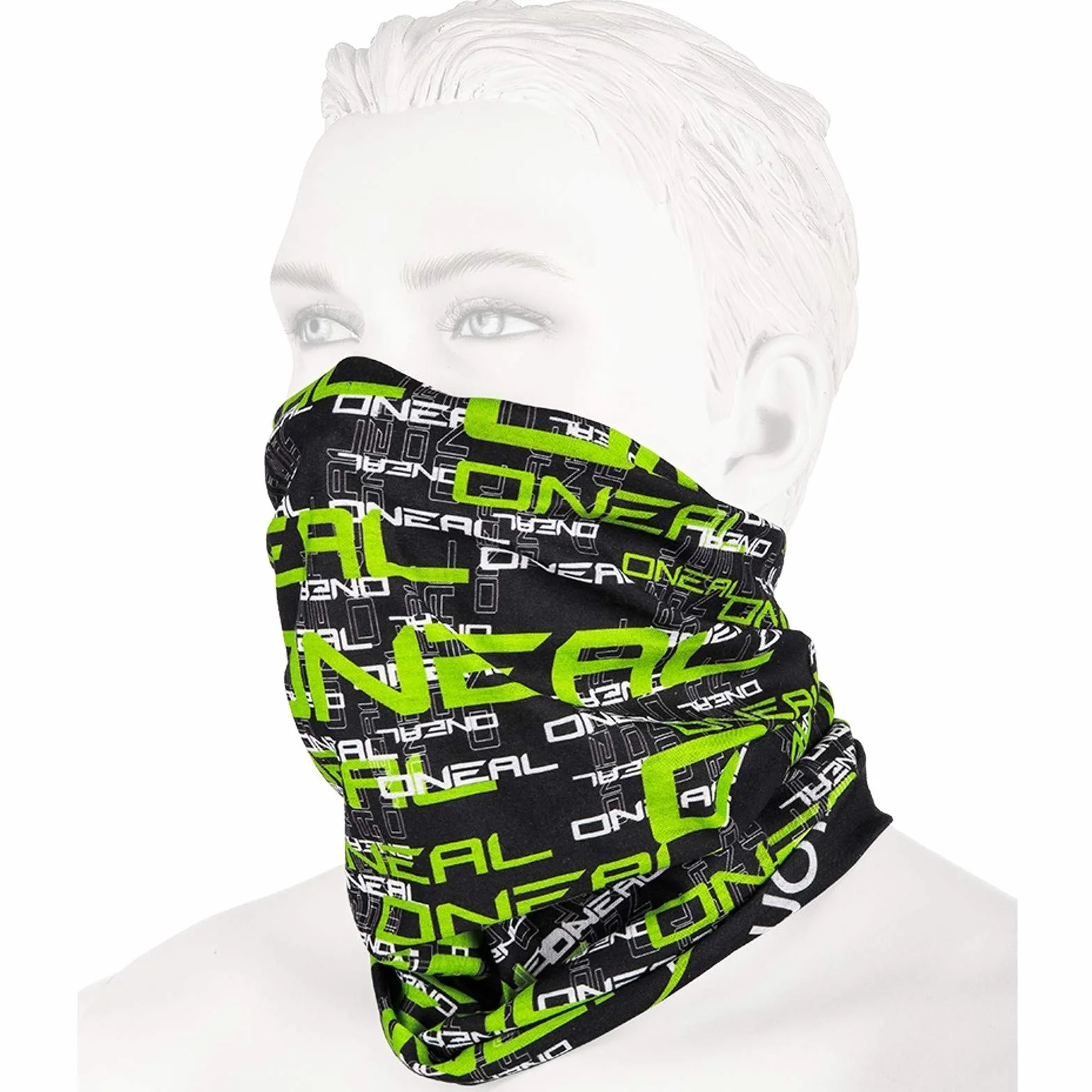 O'NEAL | chusta na szyję | chusta górska | MX MTB | nieobrębiona, dla lepszego komfortu noszenia, elastyczny materiał | ocieplacz na szyję | unisex | czarny zielony | jeden rozmiar dla wszystkich