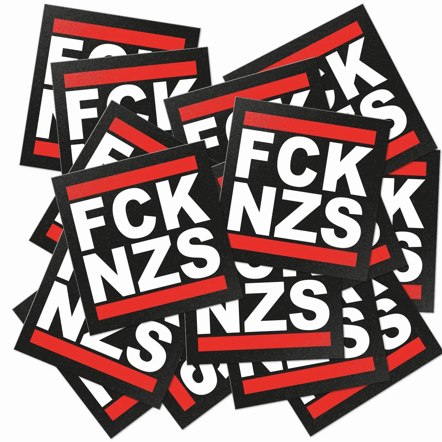 FCKNZS Sticker 7,4 x 7,4 cm Politische Links Outdoor