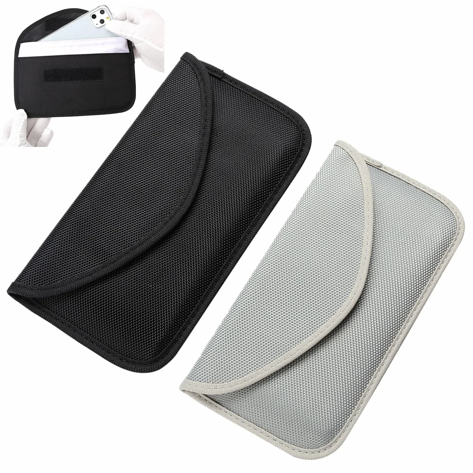 Etui blokujące sygnał Faraday Pouch, etui blokujące sygnał RFID, etui ochronne na kluczyk samochodowy, 10 cm x 19 cm