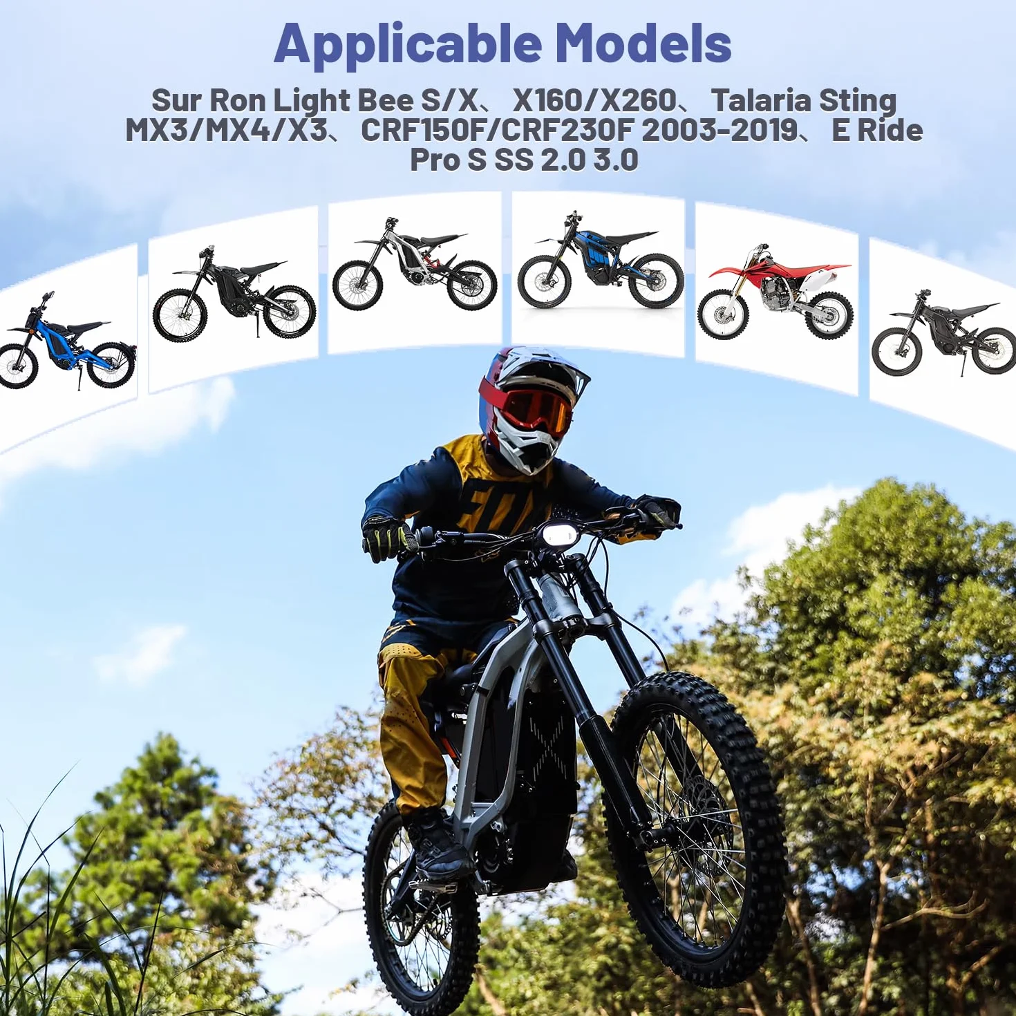 Podnóżek motocyklowy szeroki ze stopu aluminium CNC Ron Light Bee S/X X160 X260 CRF150F CRF230F czarny