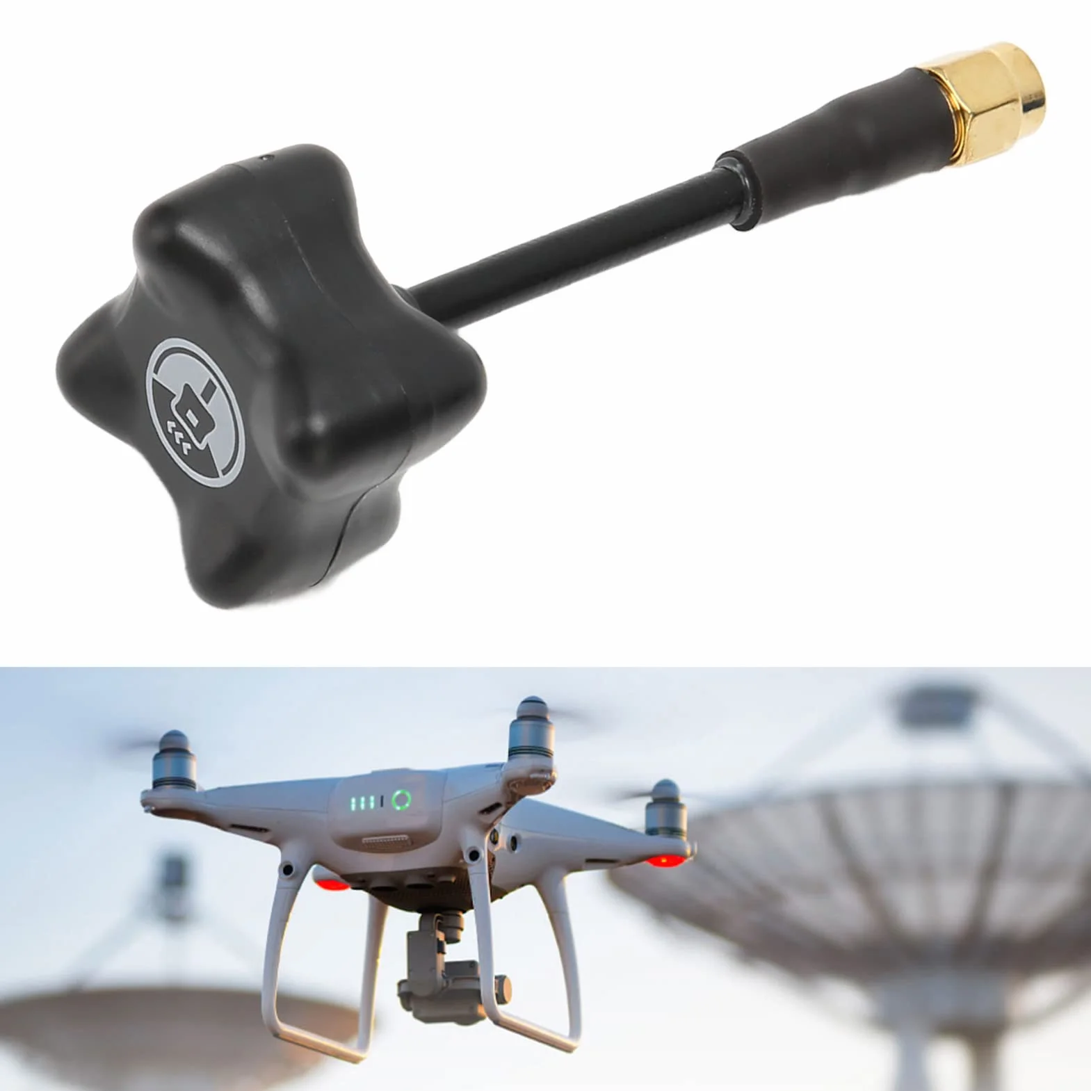 Anteny 5.8G , Dookólne Złącze żeńskie RHCP RP SMA Anteny do Dronów , Mini RHCP Antena SMA Męski do RC Drone Quadcopeter Multicopter