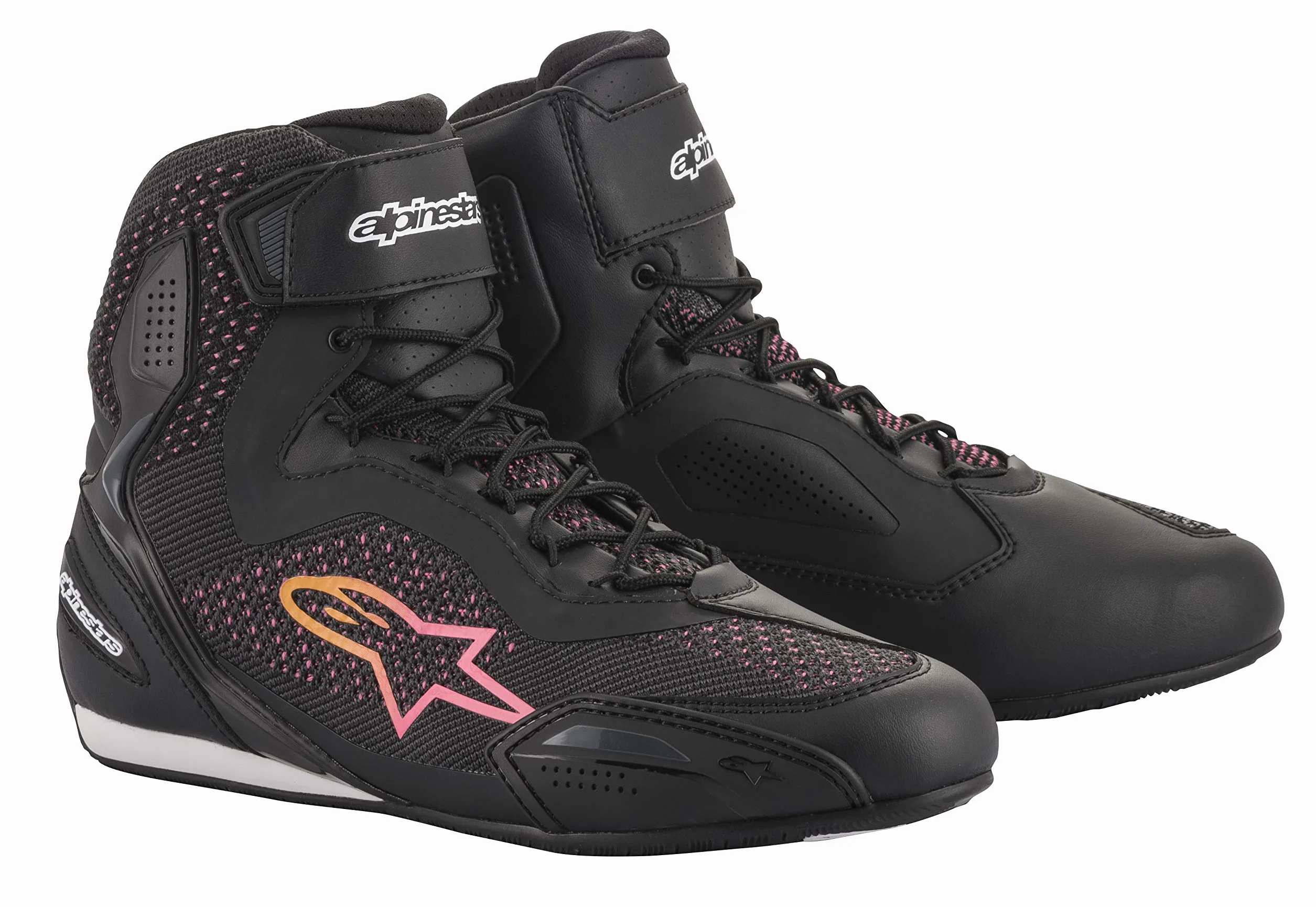 Alpinestars Stella Faster 3 Rideknit Damskie buty motocyklowe czarny różowy żółty 36