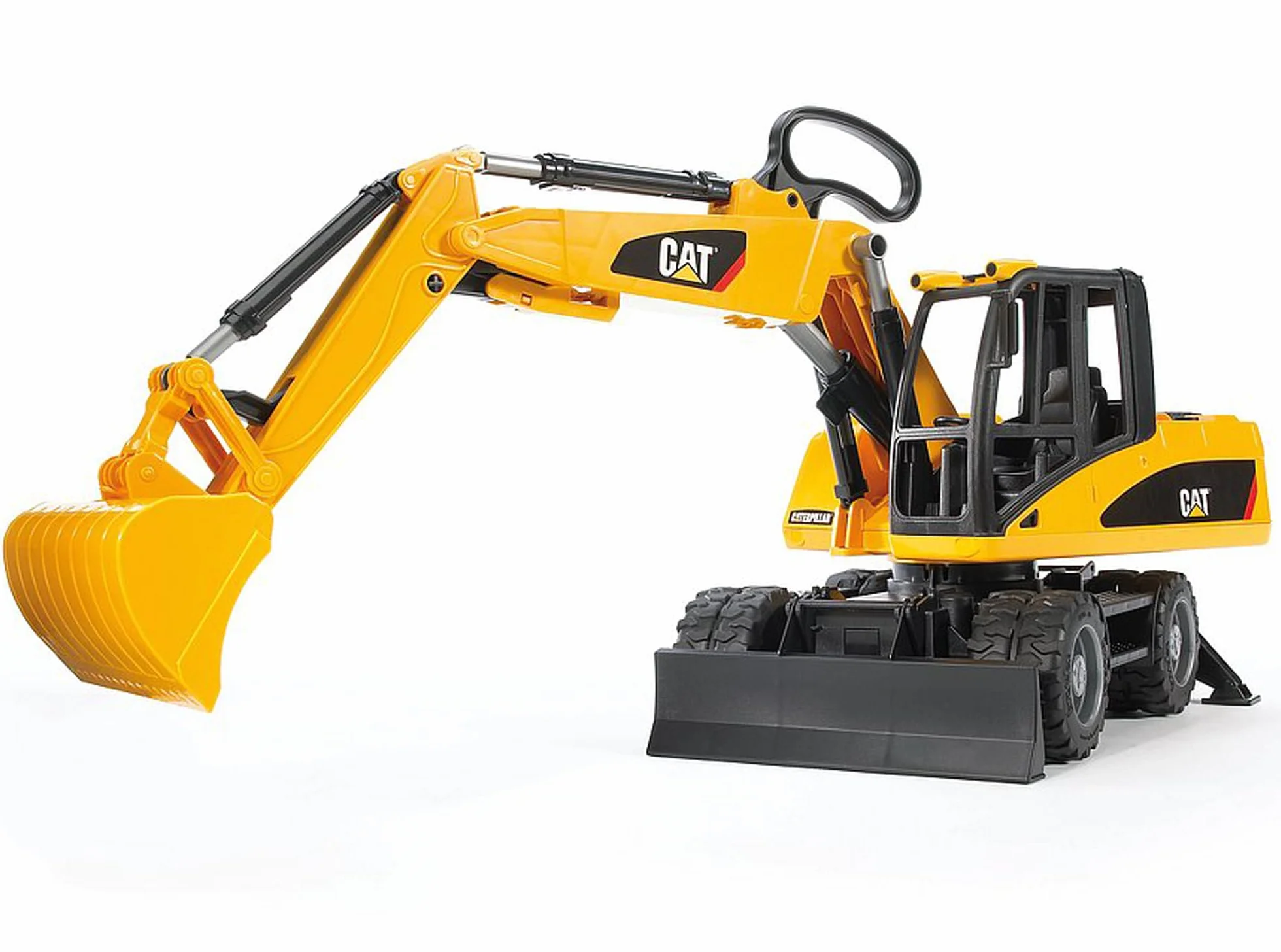 bruder 02445 - Koparka kołowa Cat - 1:16 Plac budowy, Pojazd budowlany, Koparka łyżkowa, Robotnik, Świat, Maszyna budowlana, Zabawka