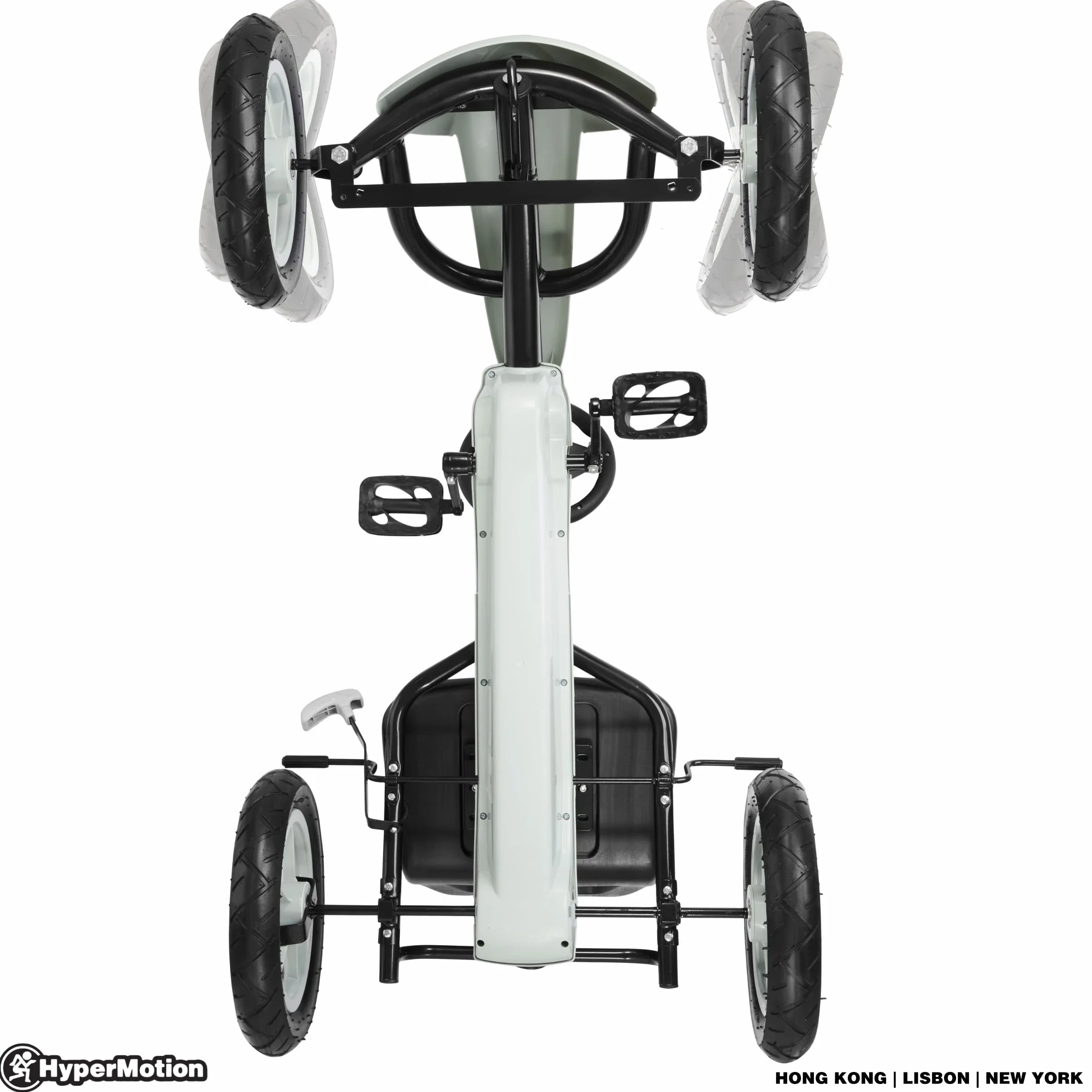 HyperMotion Go-Kart na Pedały dla Dzieci EVOQUE, Gokart z Trzema Trybami Jazdy dla Dziecka 5-8 Lat, Auto dla Dziecka, Samochód Dziecięcy od 5 Lat, Waga do 50 kg, Szary