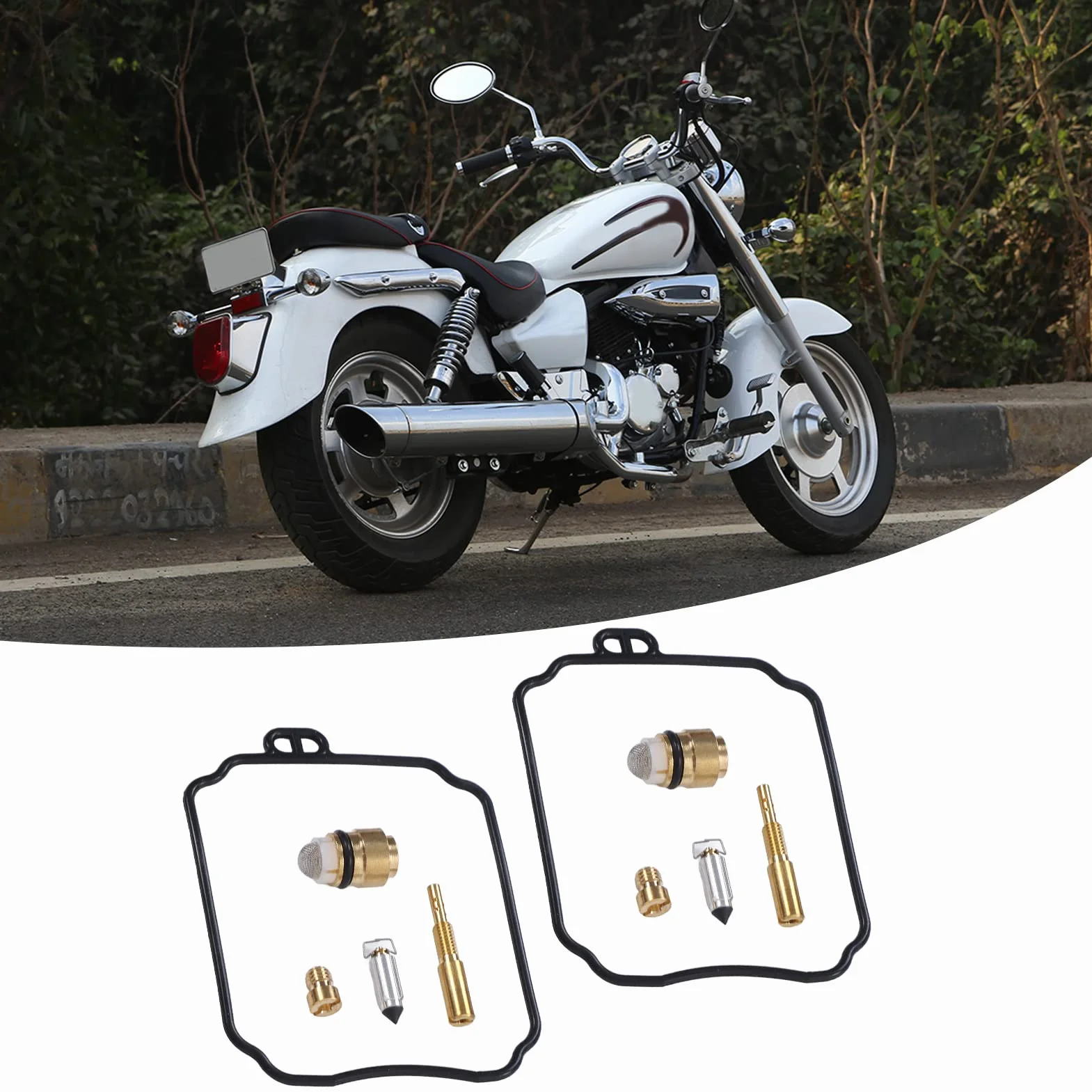Zestaw do Regeneracji Gaźnika， Zestaw Naprawczy Gaźnika Metal Rubber Carb Rebuild Zestaw Naprawczy Wymiana dla Hyosung GV 250