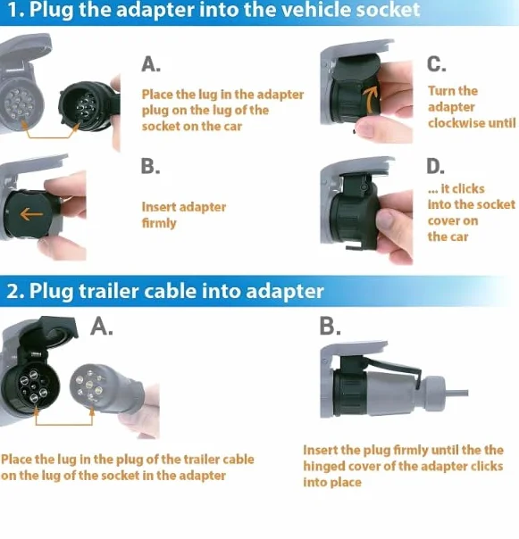 SALPIE Adapter haka holowniczego 13-pinowy na 7 pinów do przyczepy kempingowej ciężarówka Towbar Adapter wtyczka samochodowa złącze konwertera gniazdo wodoodporne 12V