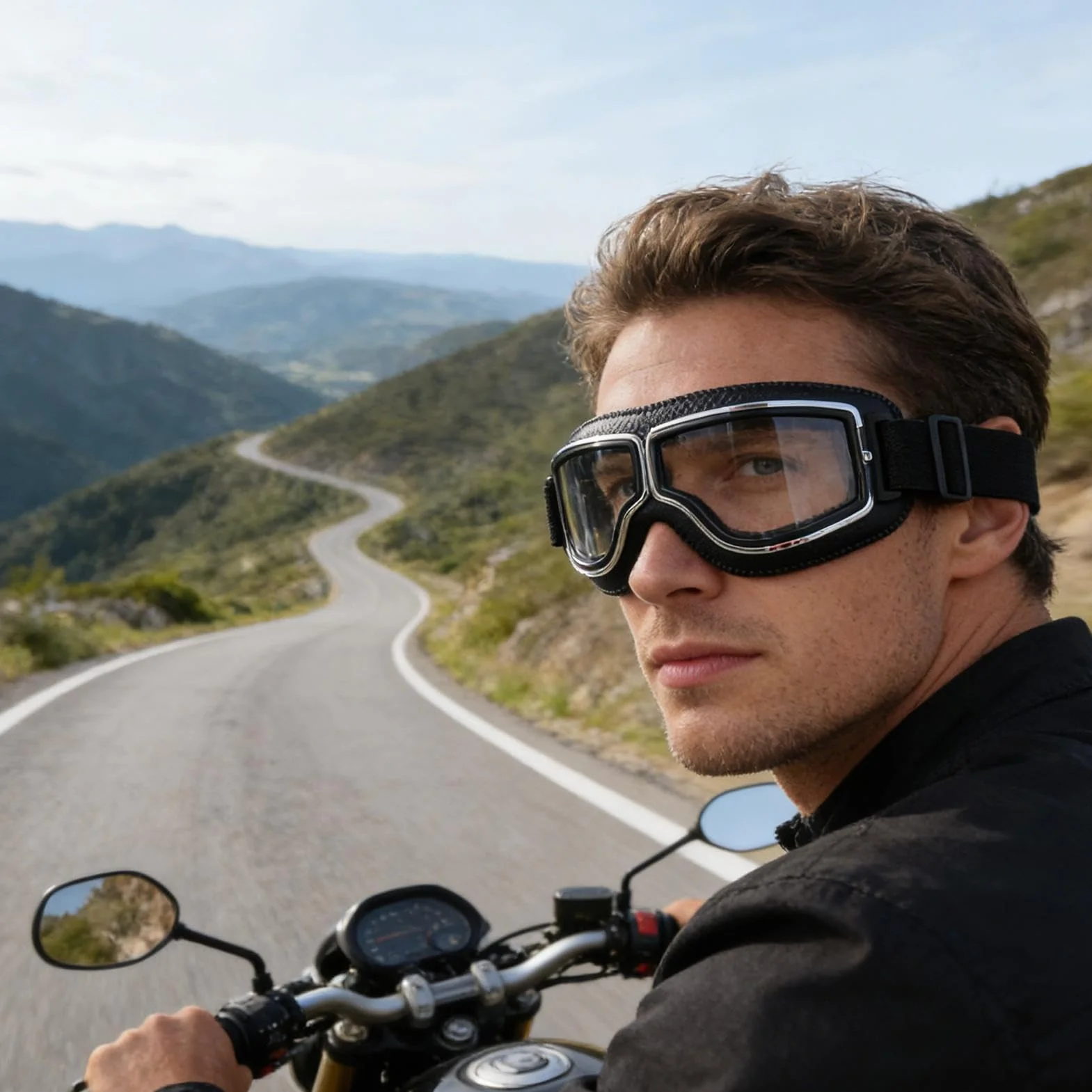 Okulary Motocyklowe dla Mężczyzn - Ochrona UV | Gogle ATV - Pyłoszczelne, wiatroszczelne dla mężczyzn i kobiet do jazdy motocyklem, terenowej, rowerowej