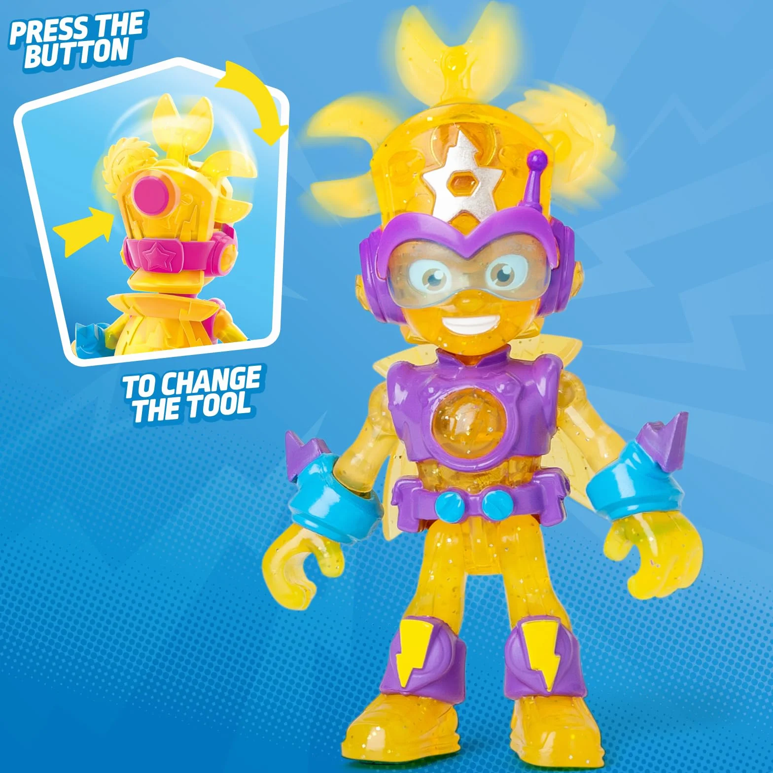 SUPERTHINGS KAZOOM Power Mission – Kazoom Kids. Figurka Multy z serialu TV „SuperThings Kazoom Power”. Zawartość: 1 Kazoom Kid, 1 ekskluzywny SuperThing, 1 akcesorium