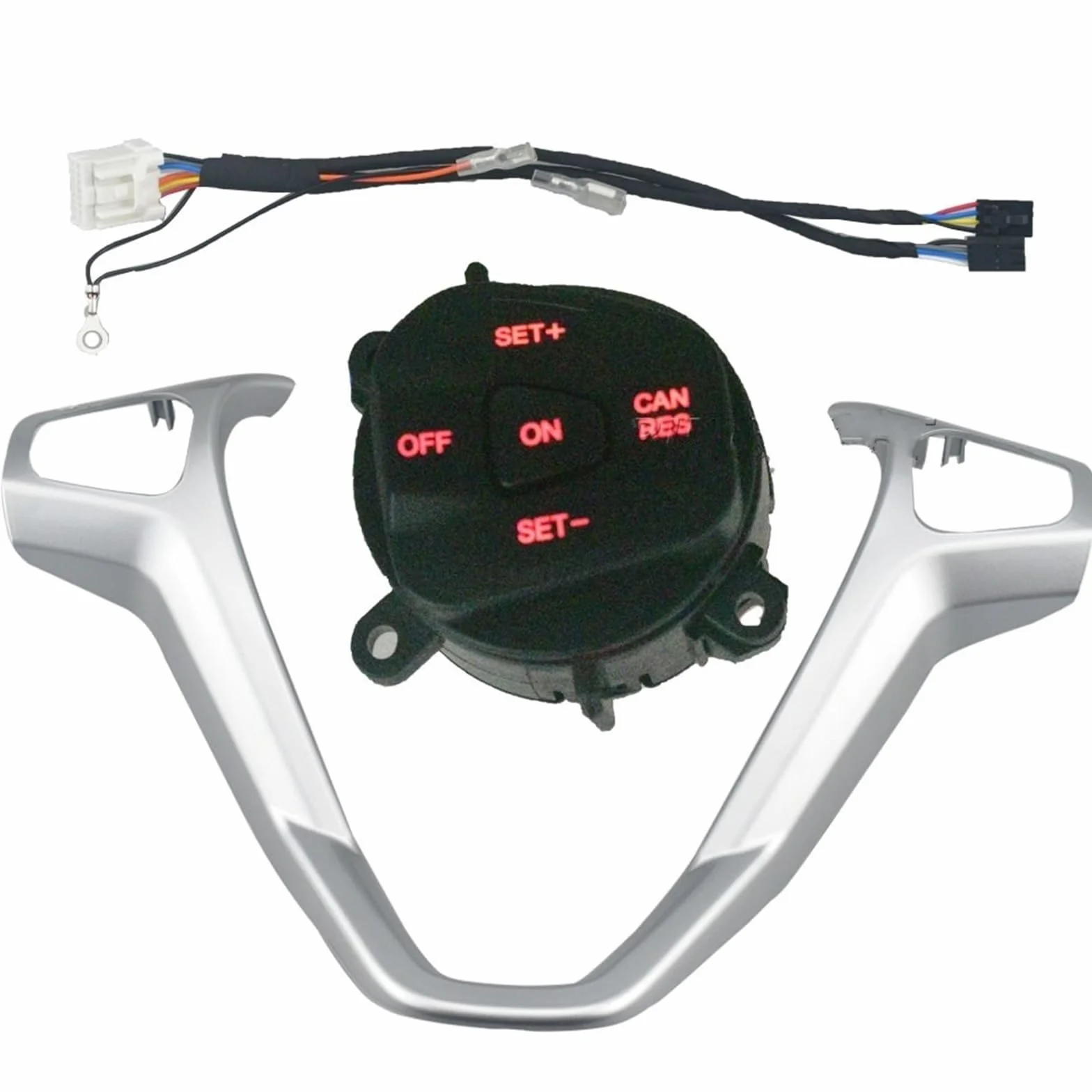 Przełącznik kolumny kierownicze Przełącznik tempomatu samochodowego System prędkości z kablem pasującym do Fiesta MK7 MK8 Ecosport 2013-2015 przełącznik drążka kierowniczego(Red one set)