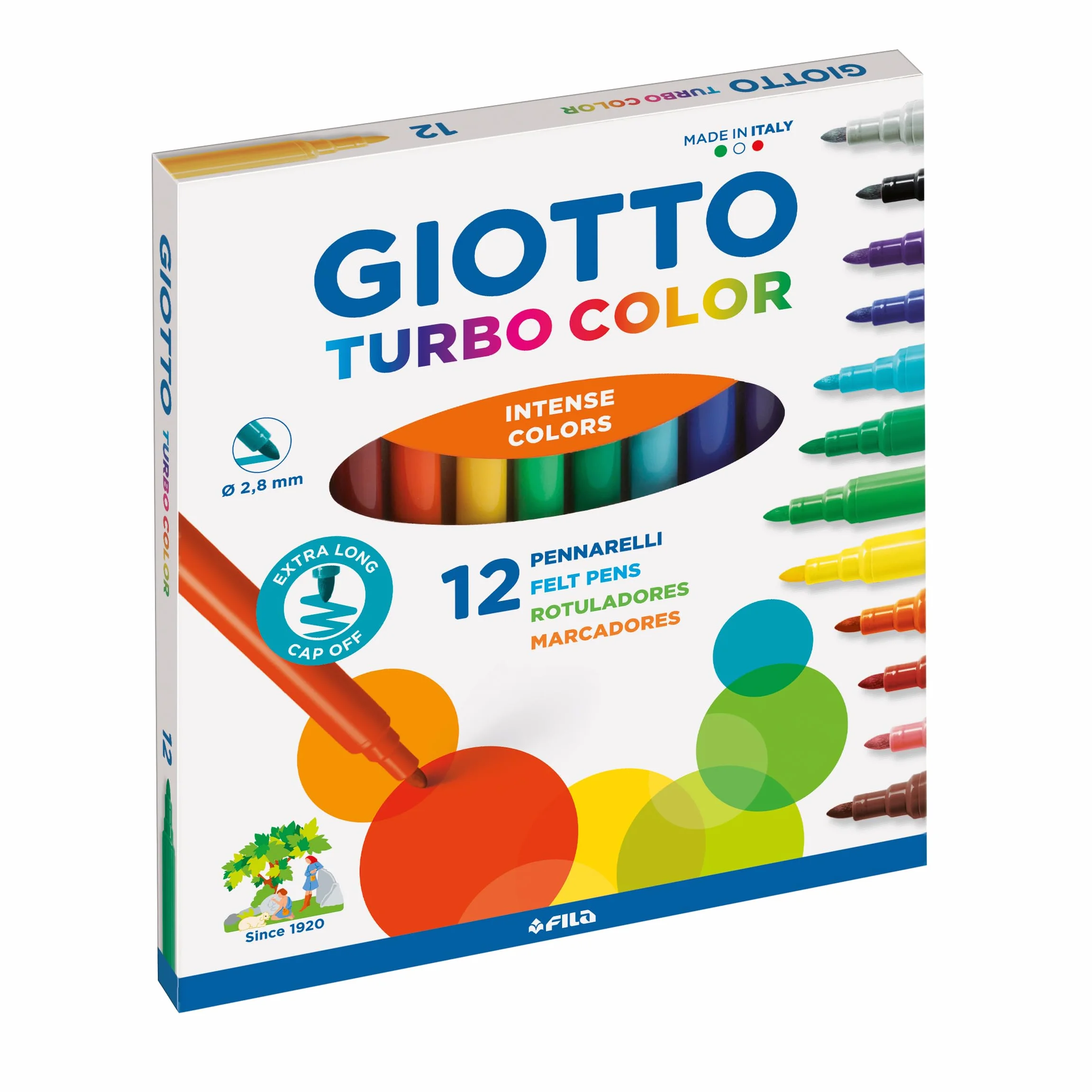 Giotto Flamastry Turbo kolor 12 szt
