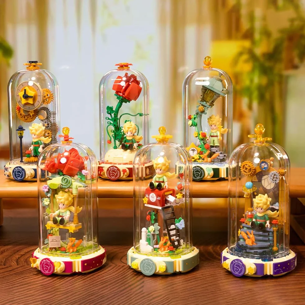 PANTASY Le Petit Prince zestaw klocków Lampa Gwiezdna - Kreatywny model DIY z minifigurką i przezroczystą osłoną ochronną. Idealny prezent dla dorosłych i dzieci. Premium klocki do dekoracji domu