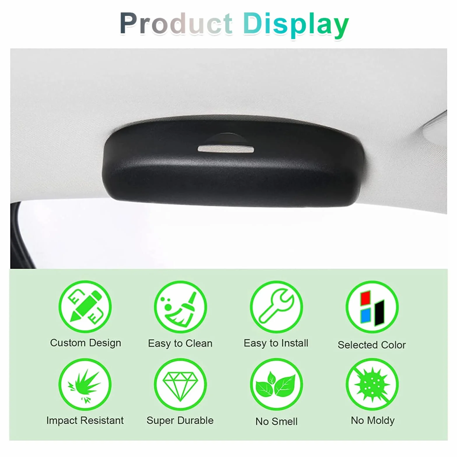 GAFAT Uchwyt na okulary samochodowe do Seat Ateca Leon/Skoda Kodiaq Karoq (czarny)