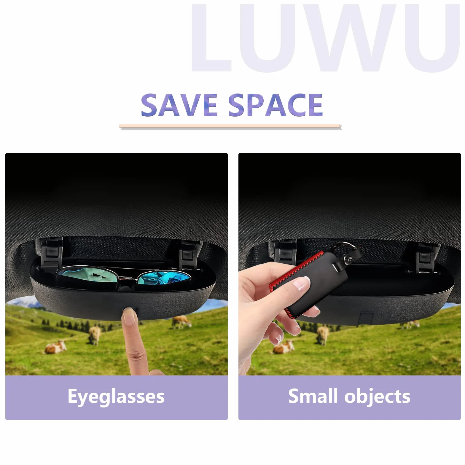 LUWU Uchwyt na okulary przeciwsłoneczne do BMW F30 F10 F12 F01 G20 G30 G32 G11 X1 X3 X5 X7
