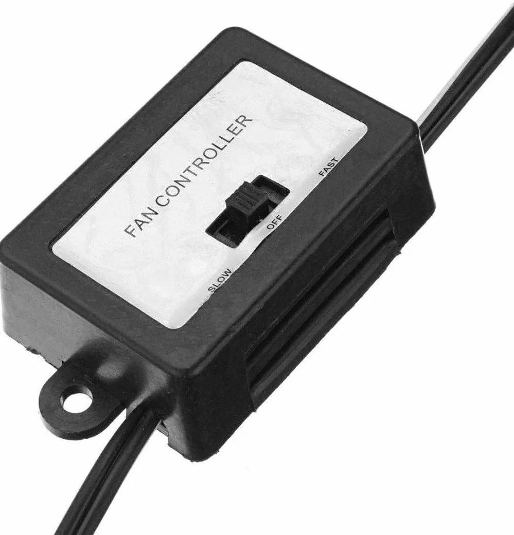 MACHSWON 25.4 cm 24 V samochód ciężarowy domowy elektryczny wentylator powietrza 2 prędkości przepływu powietrza wentylator biurkowy z klipsem – akumulator zapalniczki, obracany o 180°, 2 prędkości i