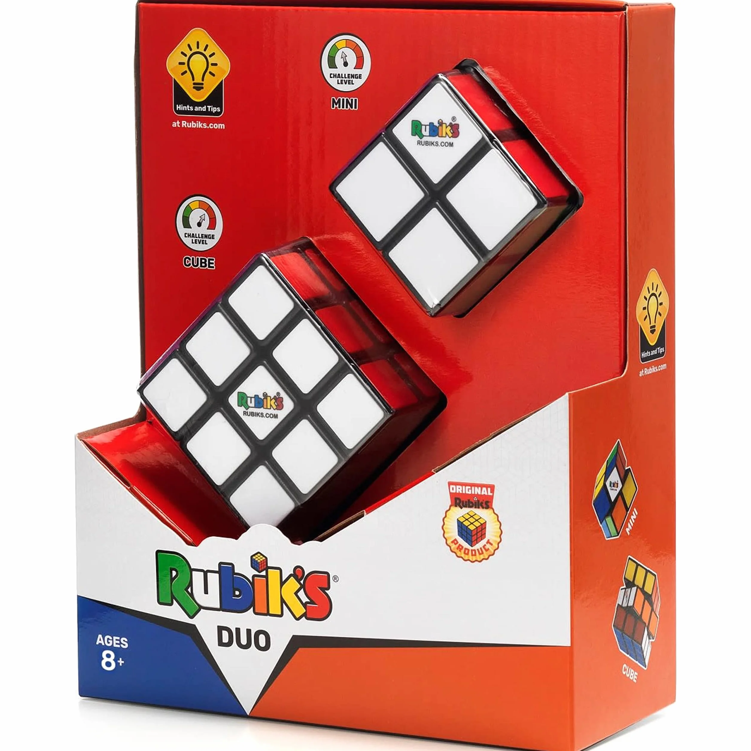 Kostka Rubika, Podwójny zestaw oryginalnej gry 3x3 i wersji Mini 2x2 z dopasowanymi kolorami i rozwiązywaniem problemów, Logiczna gra dla dzieci i dorosłych w wieku od 8 lat