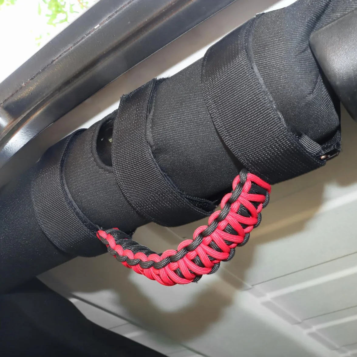 Uchwyty kompatybilne z Wrangler JK YJ TJ CJ JK JL JLU, uchwyty samochodowe, czerwone