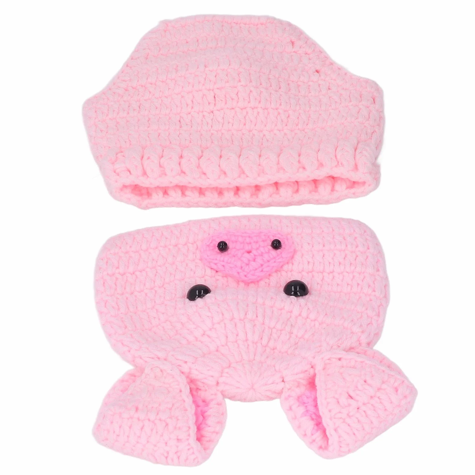 Alomejor Kostiumy dla Dzieci, Rekwizyty Fotograficzne z Wełnianych Wygodne i Zwierzęce Kostiumy na Halloween dla Noworodków Sesje Zdjęciowe (PINK)
