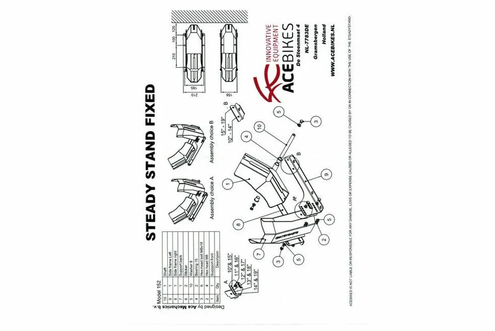 ACEBIKES Stojak motocyklowy STEADYSTAND AC 152