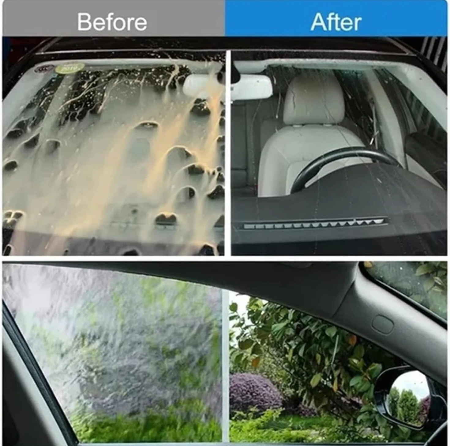 Sopami Car Coating Spray Remove Glass Oil Film Waterless Wash Ceramic Coating 2 Pack