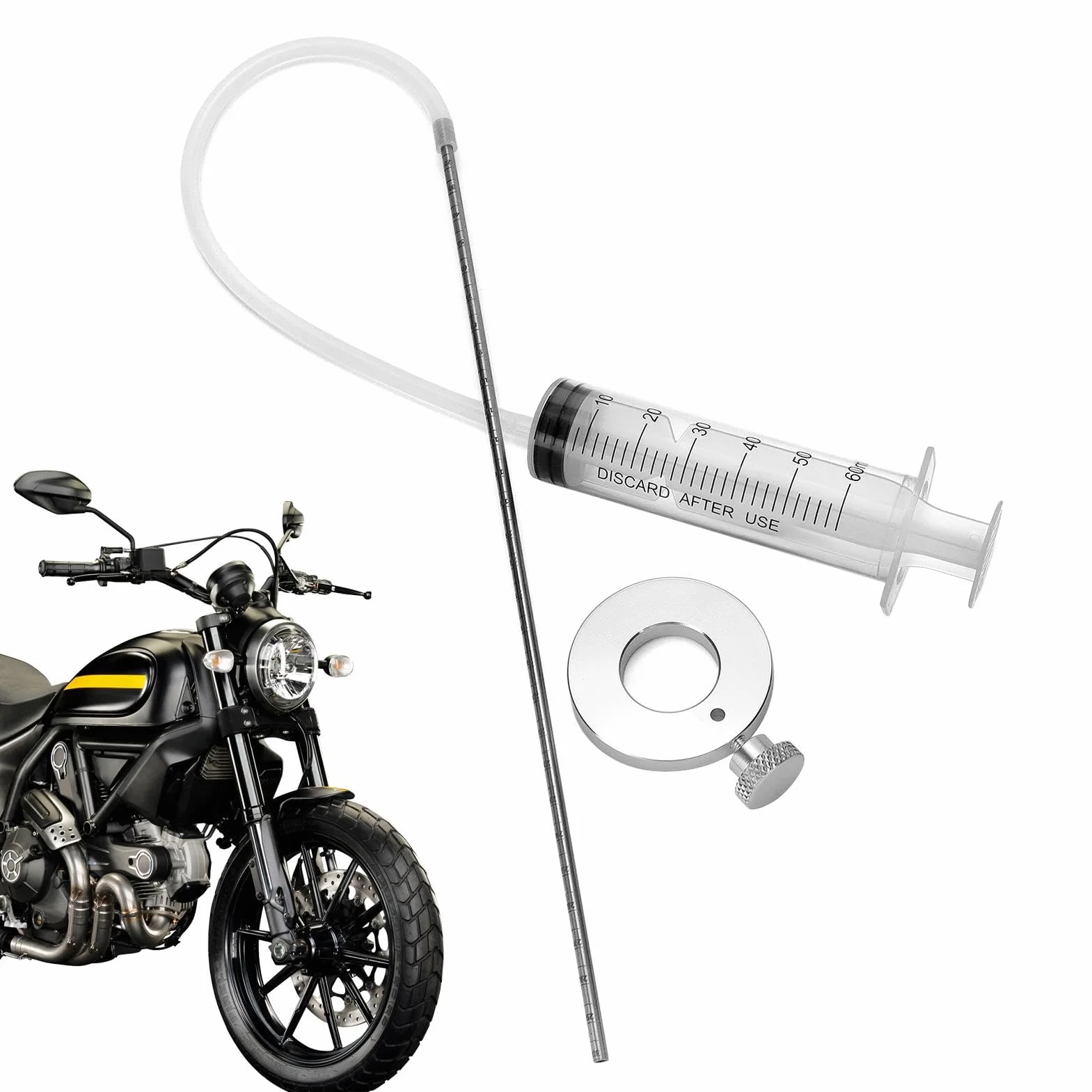 Zestaw narzędzi do poziomowania oleju do widelca, precyzyjne narzędzie sterownika uszczelki olejowej widelca motocyklowego, widelce motocyklowe, narzędzia olejowe, miernik, poziomy zawieszenia,