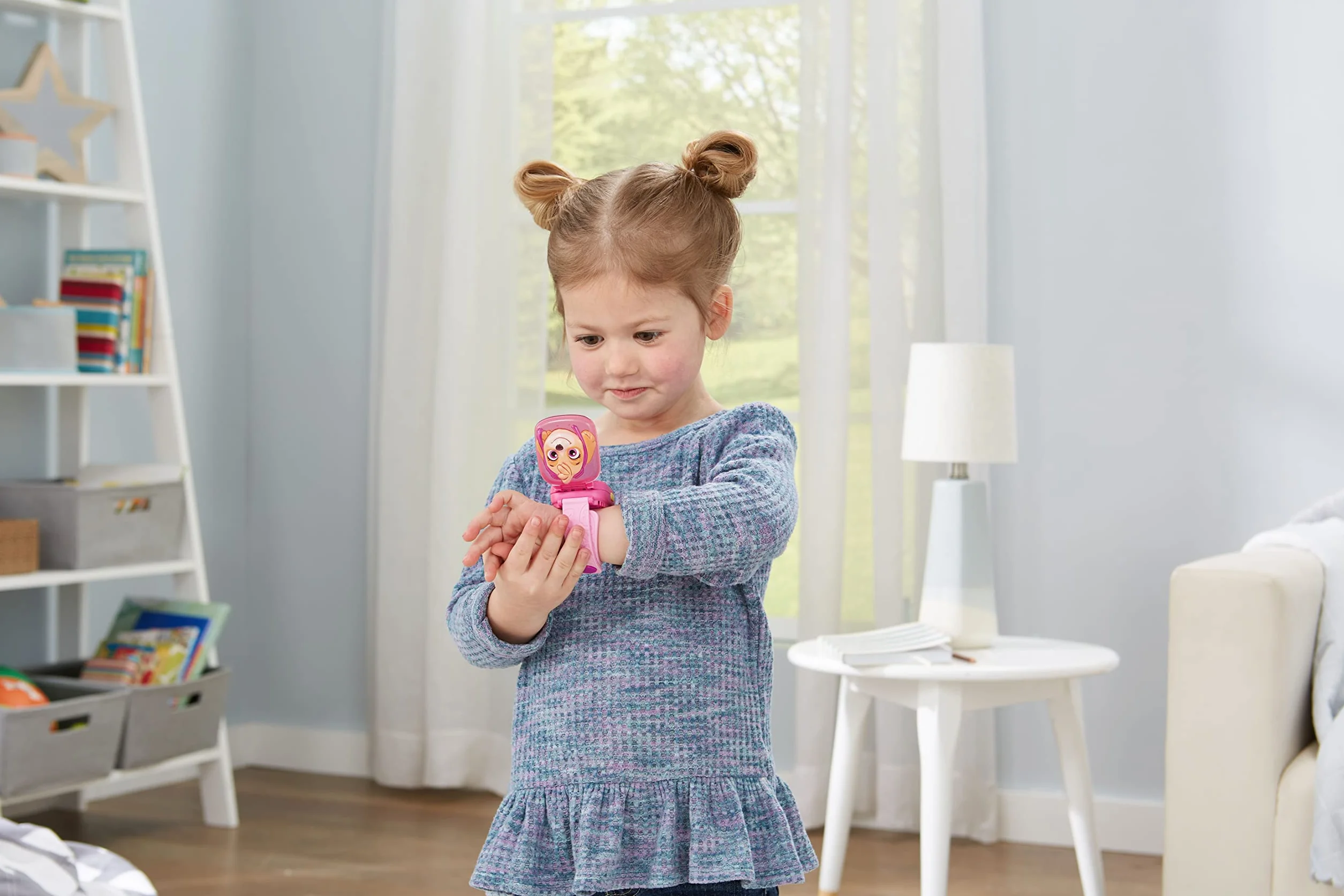 VTech PAW Patrol: Learning Watch Skye, oficjalna zabawka PAW Patrol, zegarek dla malucha ze stoperem, timerem, alarmem i grami, prezent edukacyjny dla dzieci w wieku 3, 4, 5, 6 lat, wersja angielska