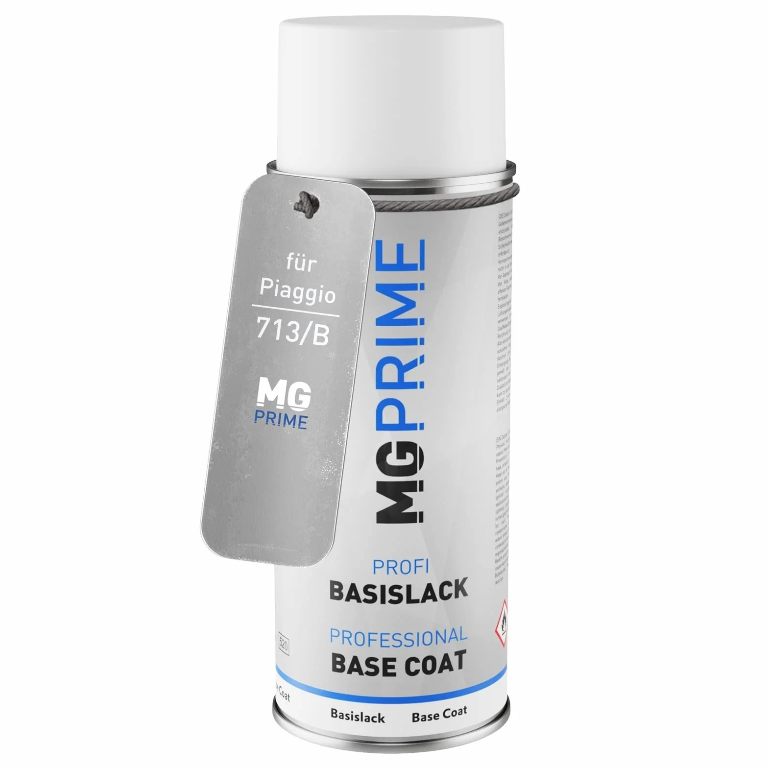 MG PRIME Lakier samochodowy Puszka z aerozolem dla Piaggio 713/B Grigio Orione Metallic Puszka z aerozolem bazowym 400ml