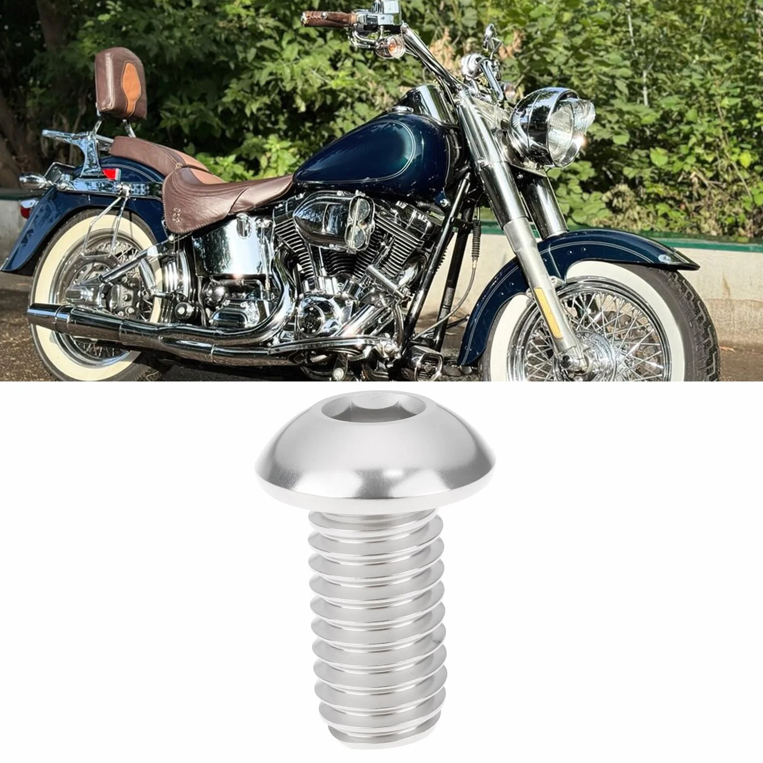 Śruby montażowe do tylnego błotnika motocykla 3/8-16x3/4 kompatybilne z Harley Flstfi Softail Fat boy 2000-2017
