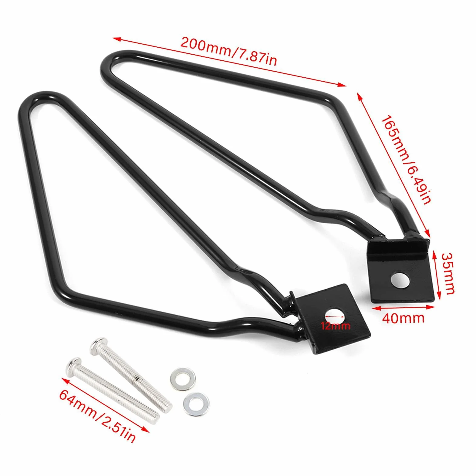 Uchwyty montażowe do sakwy motocyklowej XL883/1200 HD1450/1584 czarny