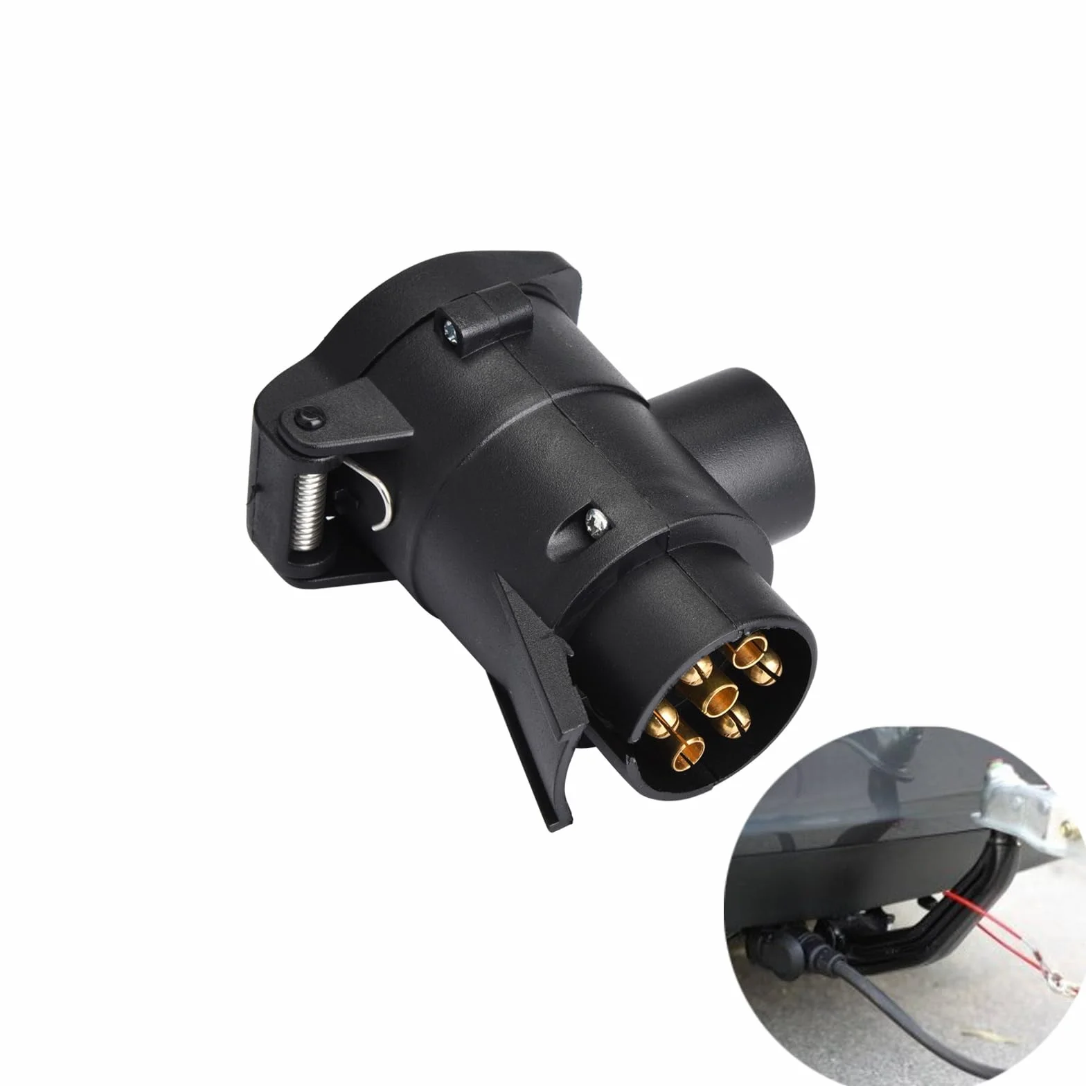 BigKing Adapter do Przyczepy, 7-13 Pinów, Gniazdo Samochodowe, Adapter Kempingowy, Hak Holowniczy, Złącze 12 V