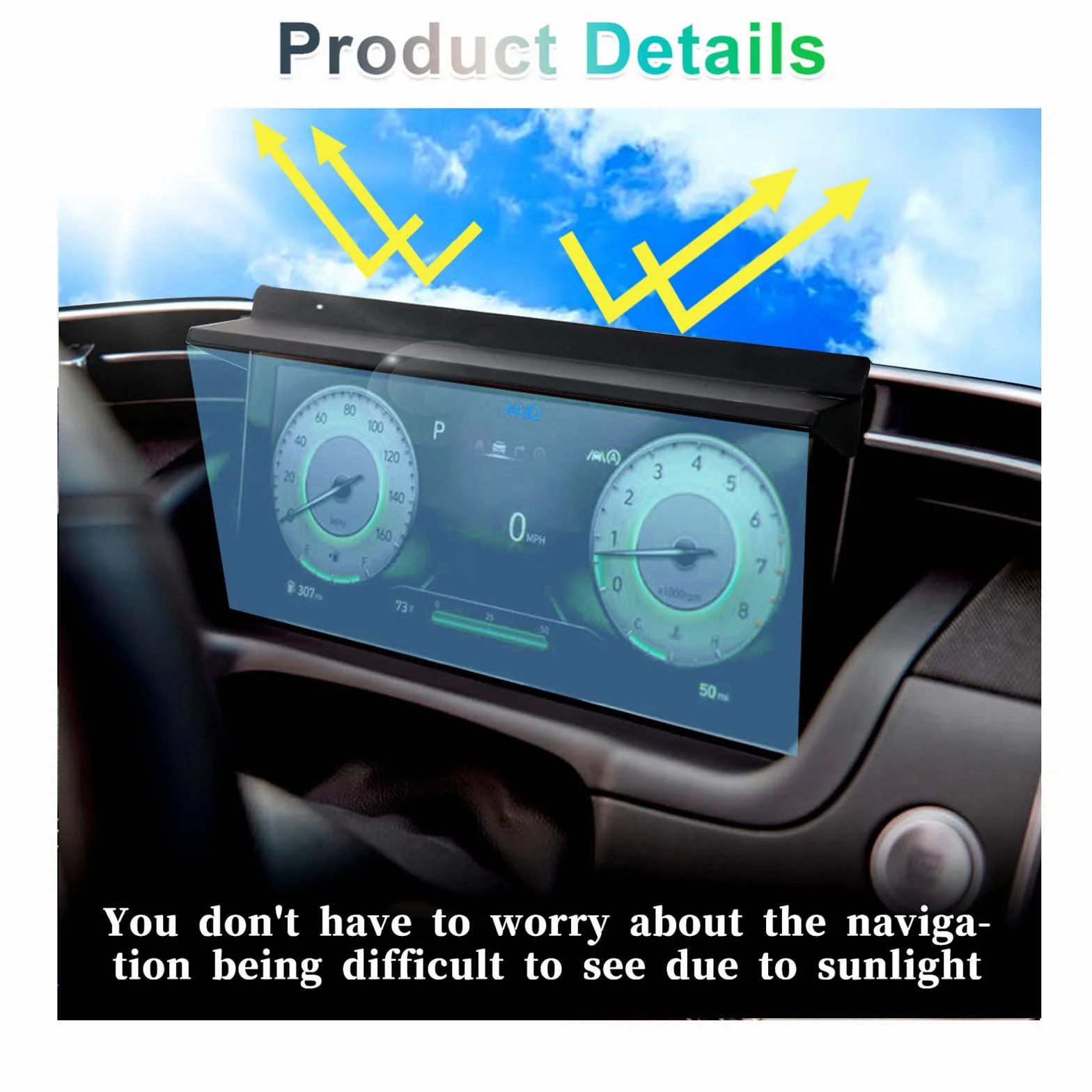 Hyundai Tucson NX4 2021-2025 Virtual Car Sunscreen Protector Osłona przeciwsłoneczna