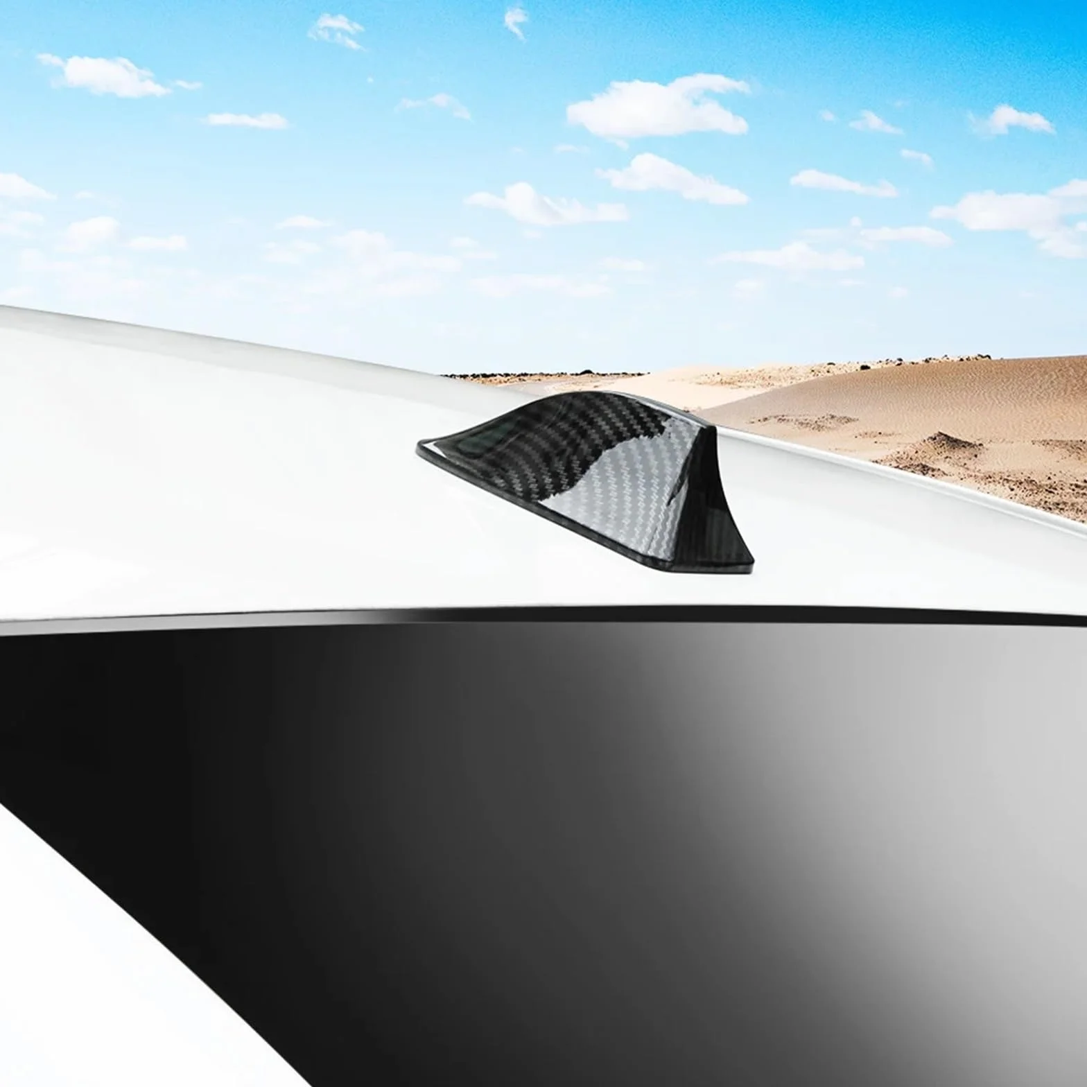 Carbon Fiber Shark Fin Car Antenna 170mm 6.69"
