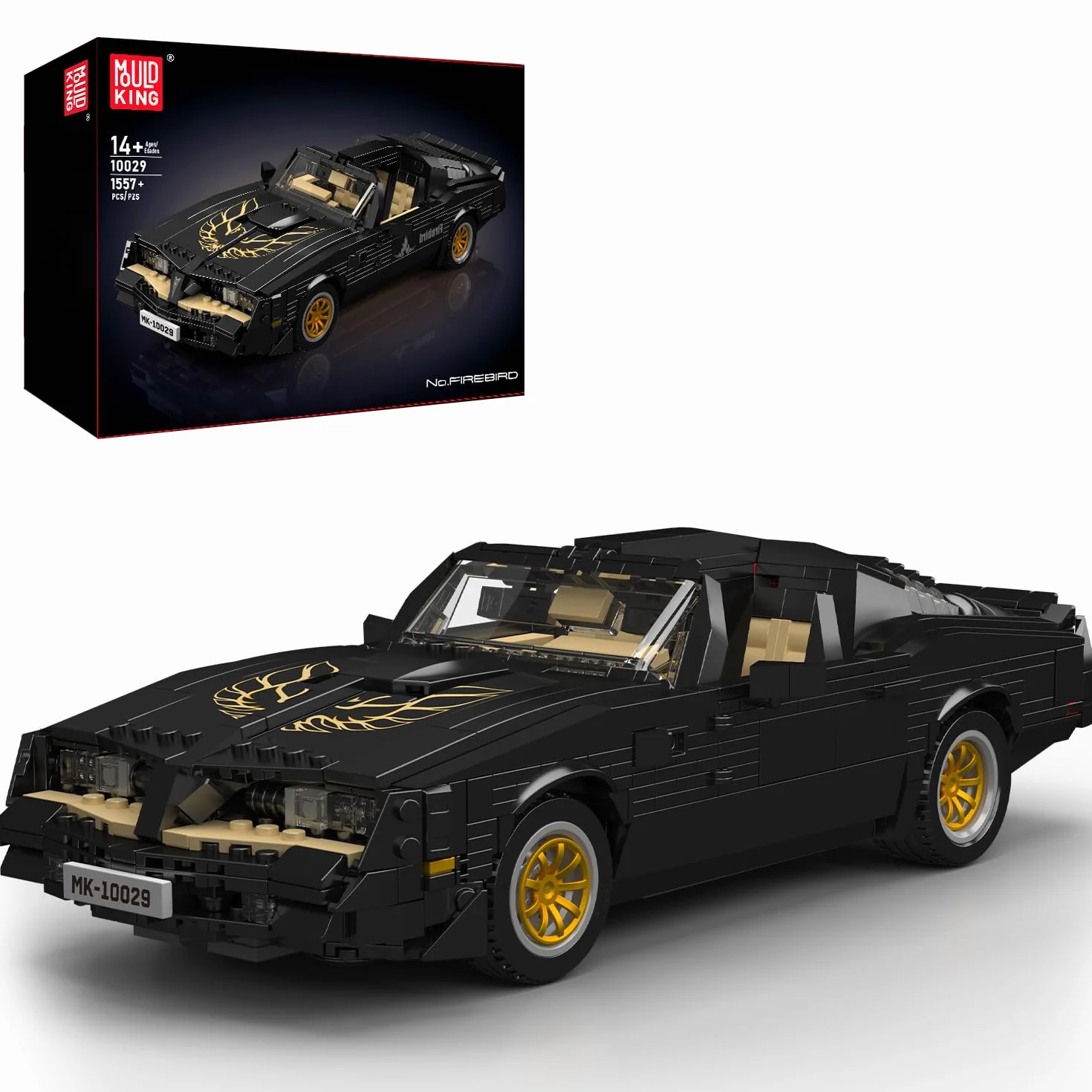 Mould King 10029 Technik samochód sportowy z klocków, MOC, model oldtimera, kreatywność samochód wyścigowy dla dzieci od 14 lat / dorosłych jako zabawka/prezenty/przedmioty kolekcjonerskie (1557