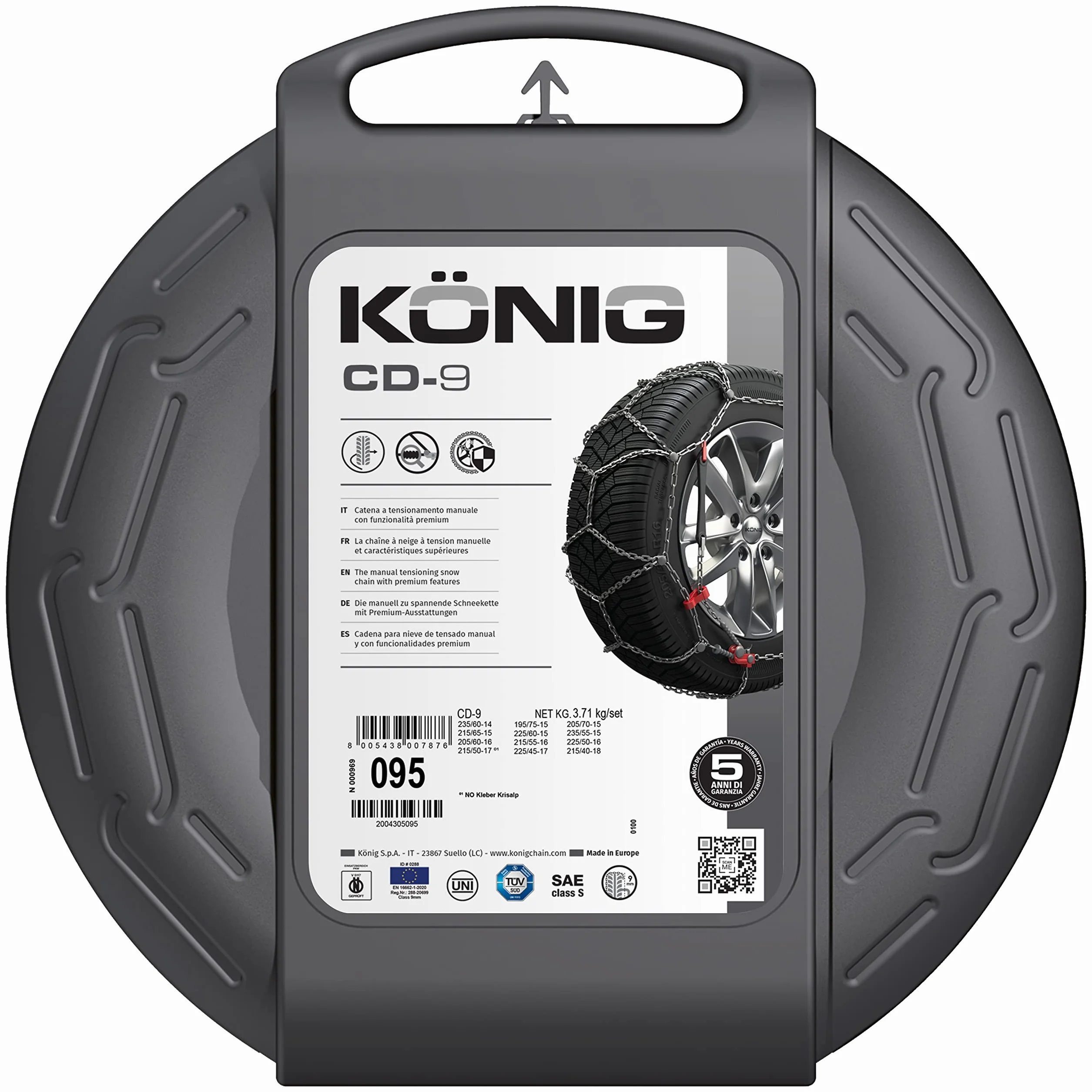 KÖNIG CD-9 102 - łańcuchy śniegowe