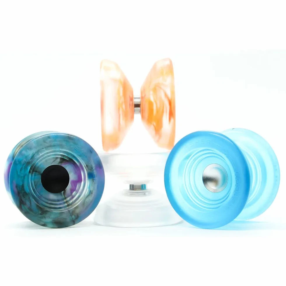 YoyoFactory Atom Smasher Yo-Yo z łożyskiem kulkowym - NIEBIESKI (nowoczesne jojo, sznur i końcówki w zestawie)