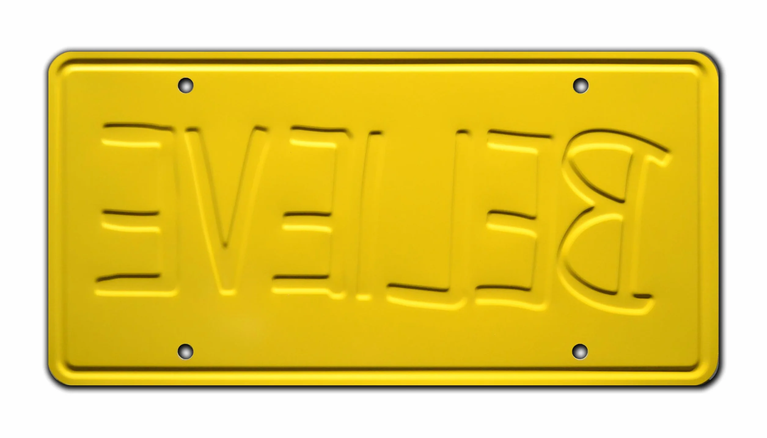 Ted Lasso | BELIEVE | Metal Stamped License Plate