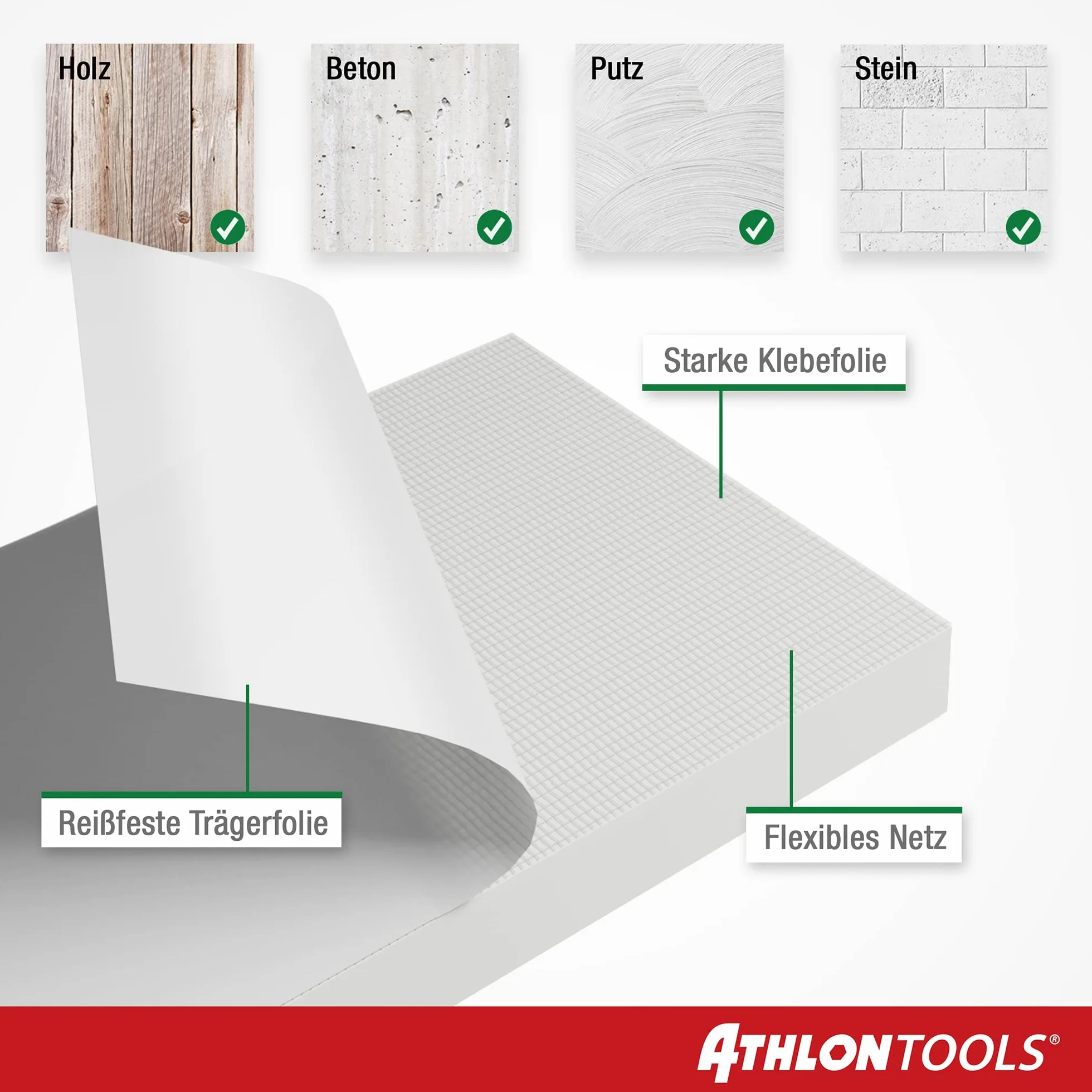 ATHLON TOOLS MaxProtect Premium 4 x samoprzylepna ochrona ściany garażowej, 40 x 20 x 2,0 cm, ochrona przed uderzeniami, ochrona krawędzi drzwi (biały)