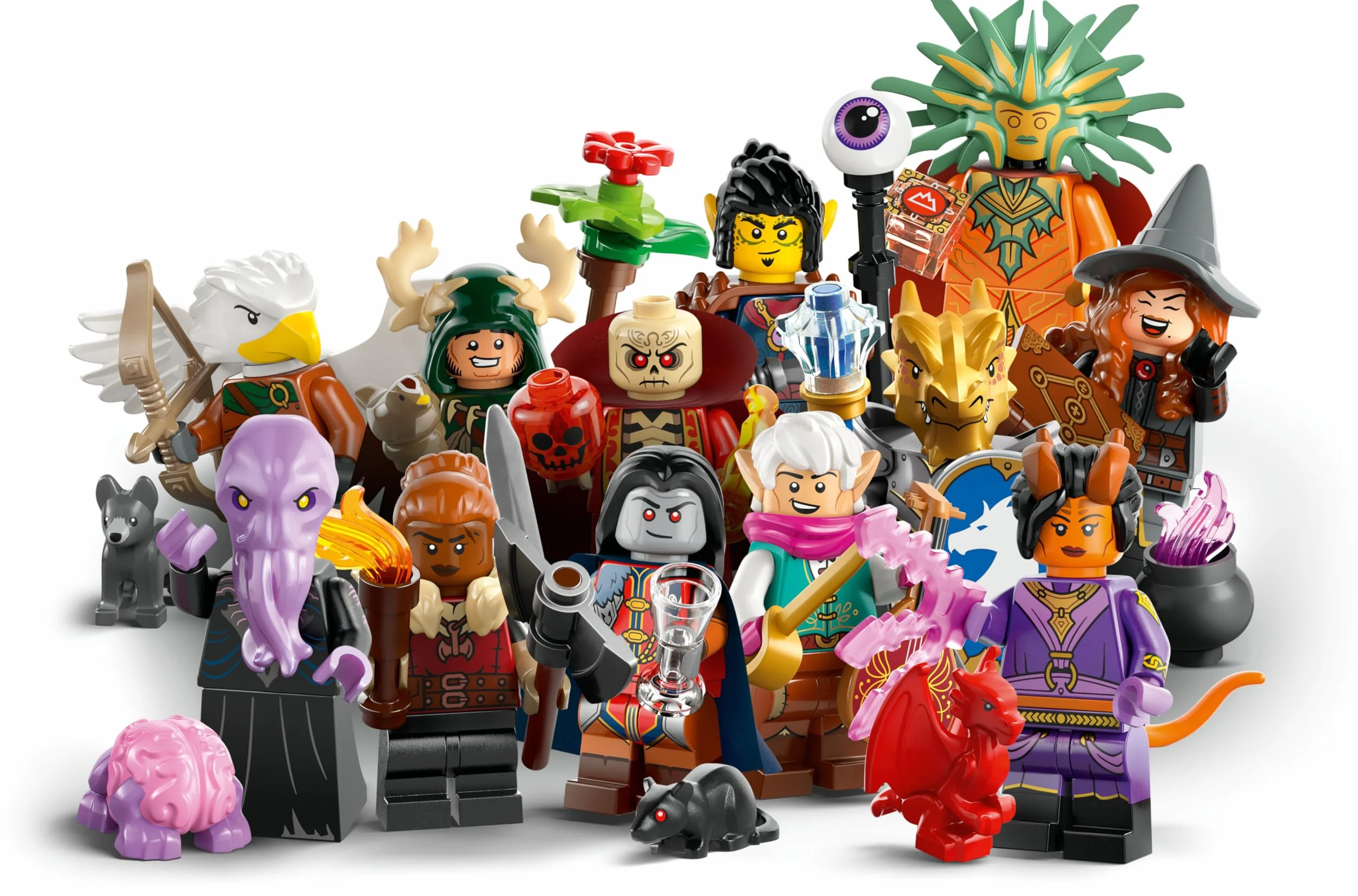 LEGO Minifigurki Dungeons & Dragons, Zestaw Kolekcjonerskich Figurek dla Dzieci, 1 z 12, Losowa Zabawka dla Dziecka, Pomysł na Prezent dla 5-latków, dla Fanów Gier DND, RPG i Fantasy, 71047