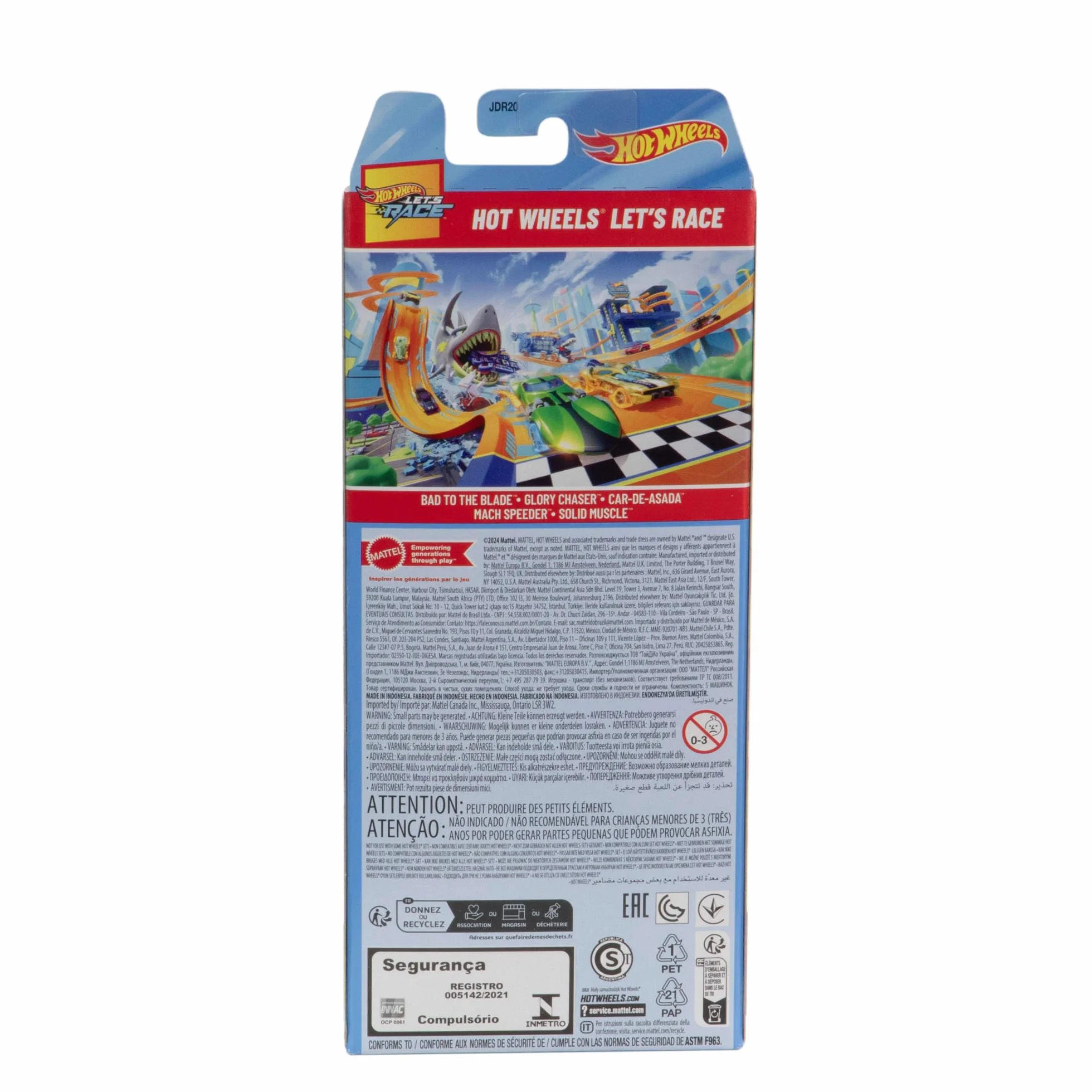 Hot Wheels Let’s Race – Na start! Metalowe samochody 5-pak Zestaw aut zabawek w skali 1:64 inspirowanych serialem Netflixa „Let’s Race – Na start!” JDR20