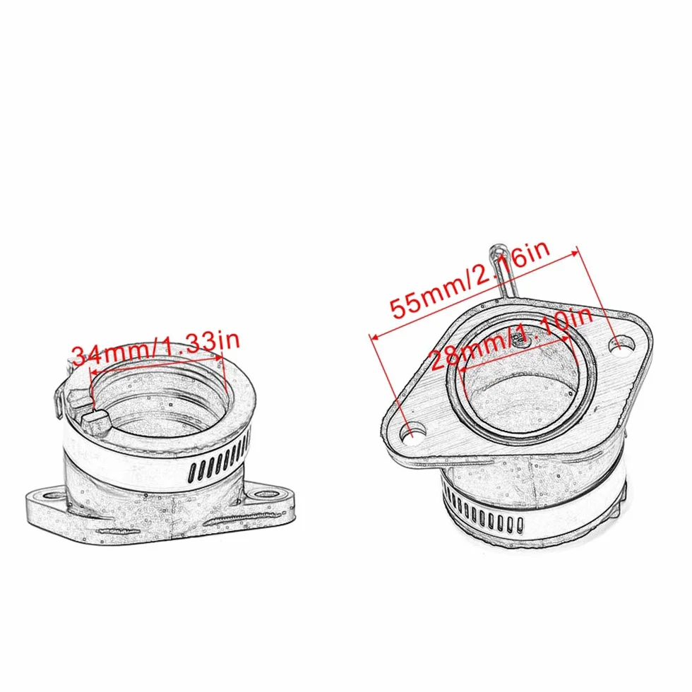 Adapter do złącza gaźnika Honda CH250 Elite CN250 Helix 16210-KS4-840