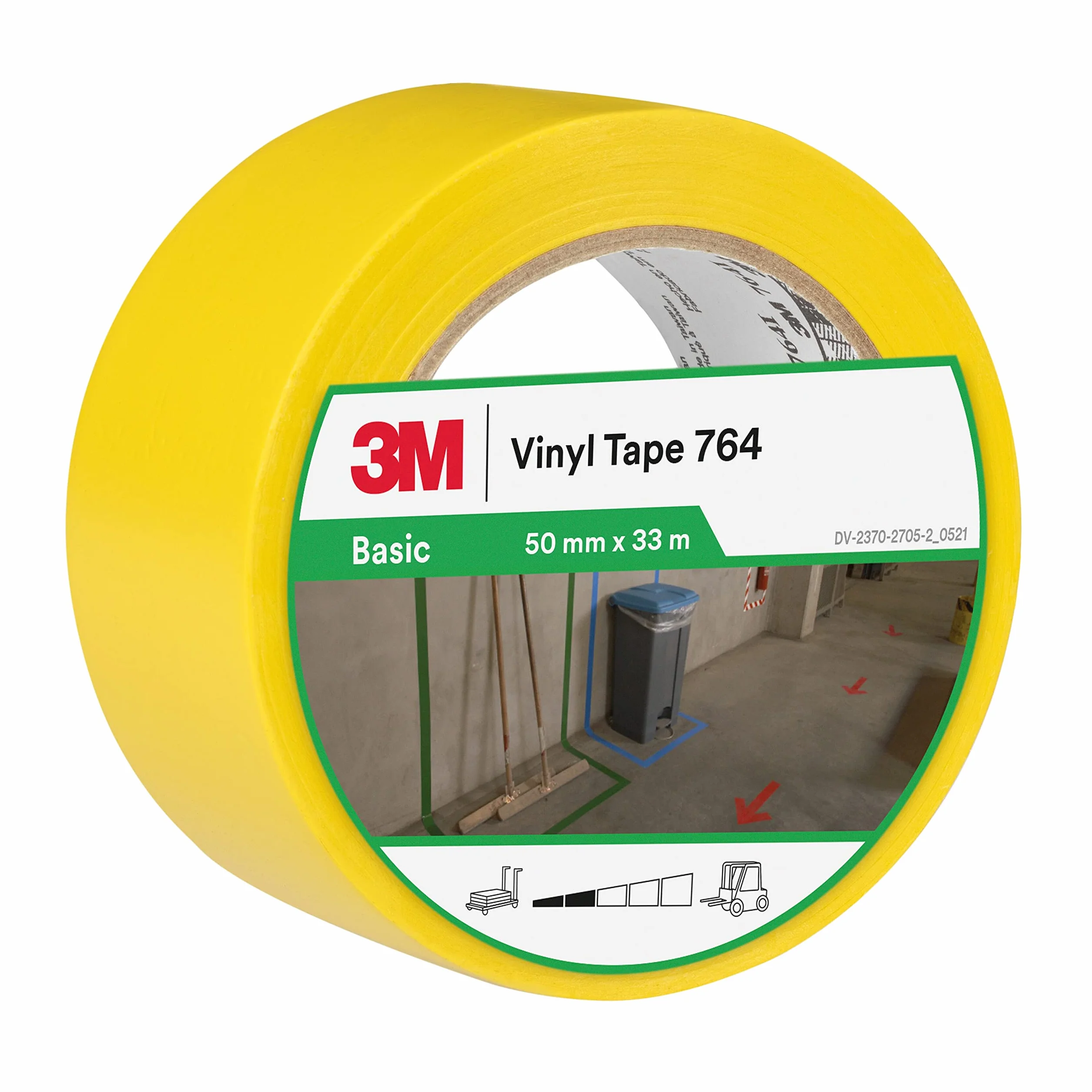 3M 764IYL50IW Taśma Winylowa Żółta 50 mm x 33 m
