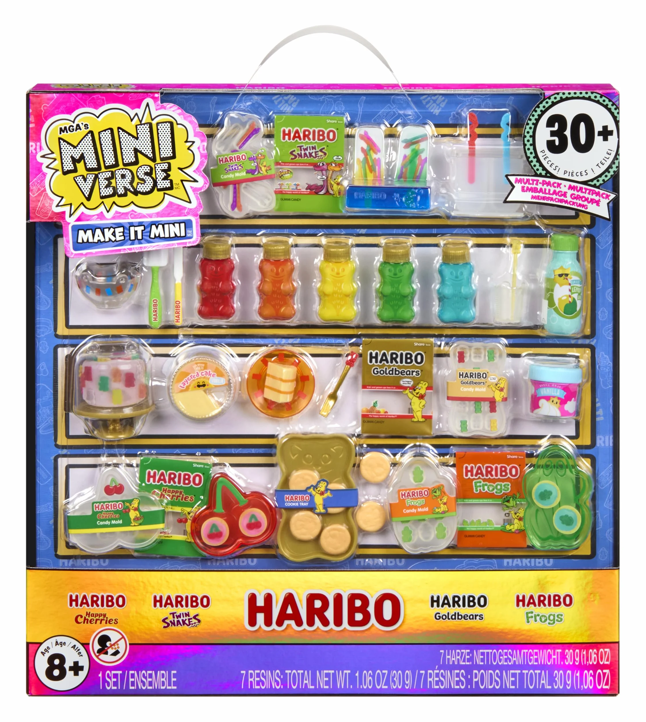 MGA’s Miniverse Make It Mini Haribo Multipack– Mini Kolekcjonerskie Słodycze DIY! Mieszaj, Łącz i Twórz Realistyczne Repliki z Żywicy. Zestaw jest NIEJADALNY – dla Kolekcjonerów w Wieku 8+